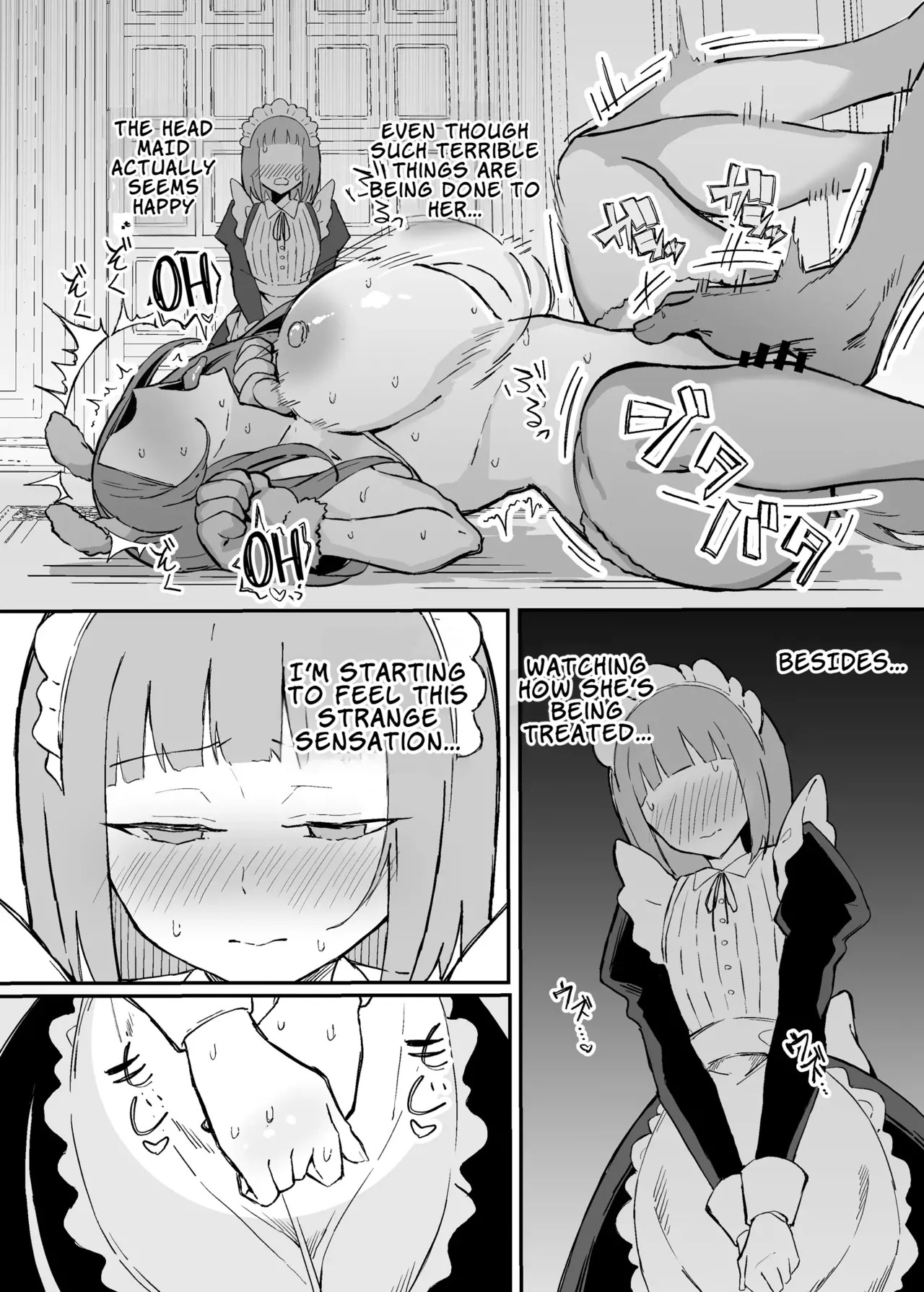 [Sukebe Hatsudensho (Hatsuden Pengin)] Akogare no Senpai Maidchou no Yotogi o Kengaku | Observing the Night Duties of the Admired Senior Head Maid [English] [LKK•Scans] [Digital] - Page 25