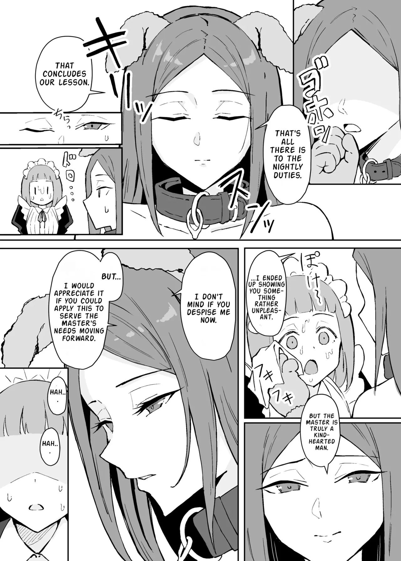 [Sukebe Hatsudensho (Hatsuden Pengin)] Akogare no Senpai Maidchou no Yotogi o Kengaku | Observing the Night Duties of the Admired Senior Head Maid [English] [LKK•Scans] [Digital] - Page 38