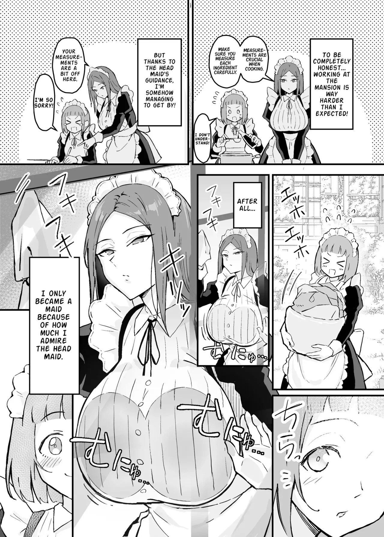 [Sukebe Hatsudensho (Hatsuden Pengin)] Akogare no Senpai Maidchou no Yotogi o Kengaku | Observing the Night Duties of the Admired Senior Head Maid [English] [LKK•Scans] [Digital] - Page 4