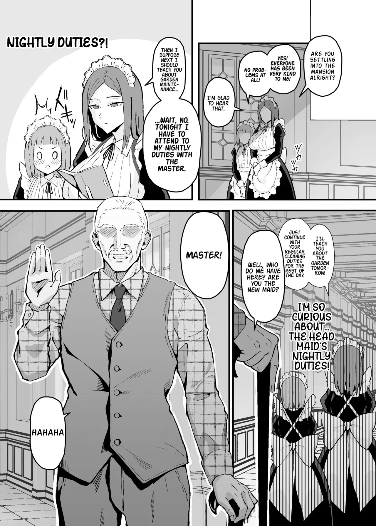 [Sukebe Hatsudensho (Hatsuden Pengin)] Akogare no Senpai Maidchou no Yotogi o Kengaku | Observing the Night Duties of the Admired Senior Head Maid [English] [LKK•Scans] [Digital] - Page 5