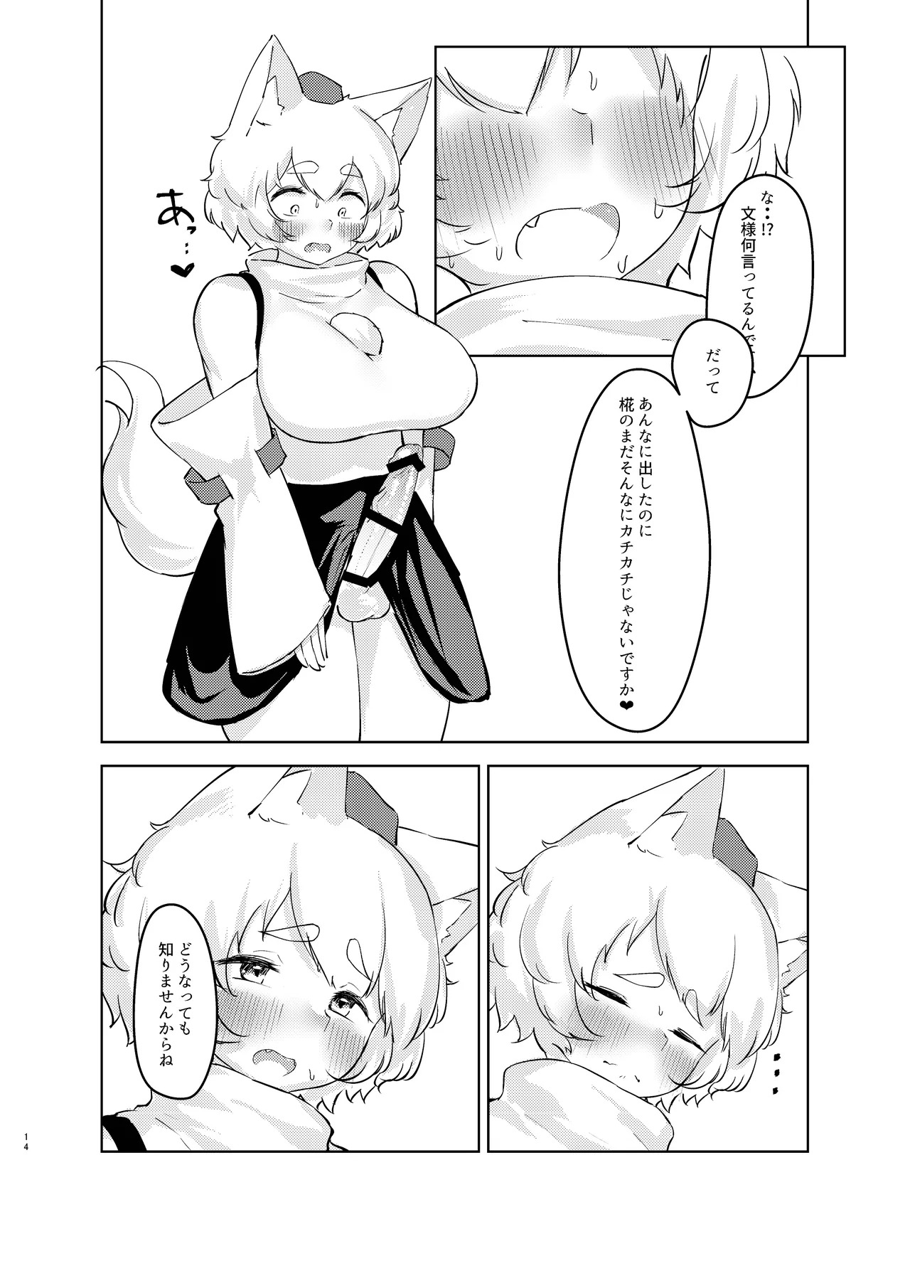 (Reitaisai 20) [Kaerunote(Takemaru)] Yoidore Tengu no hisokagoto. (Touhou Project) - Page 14