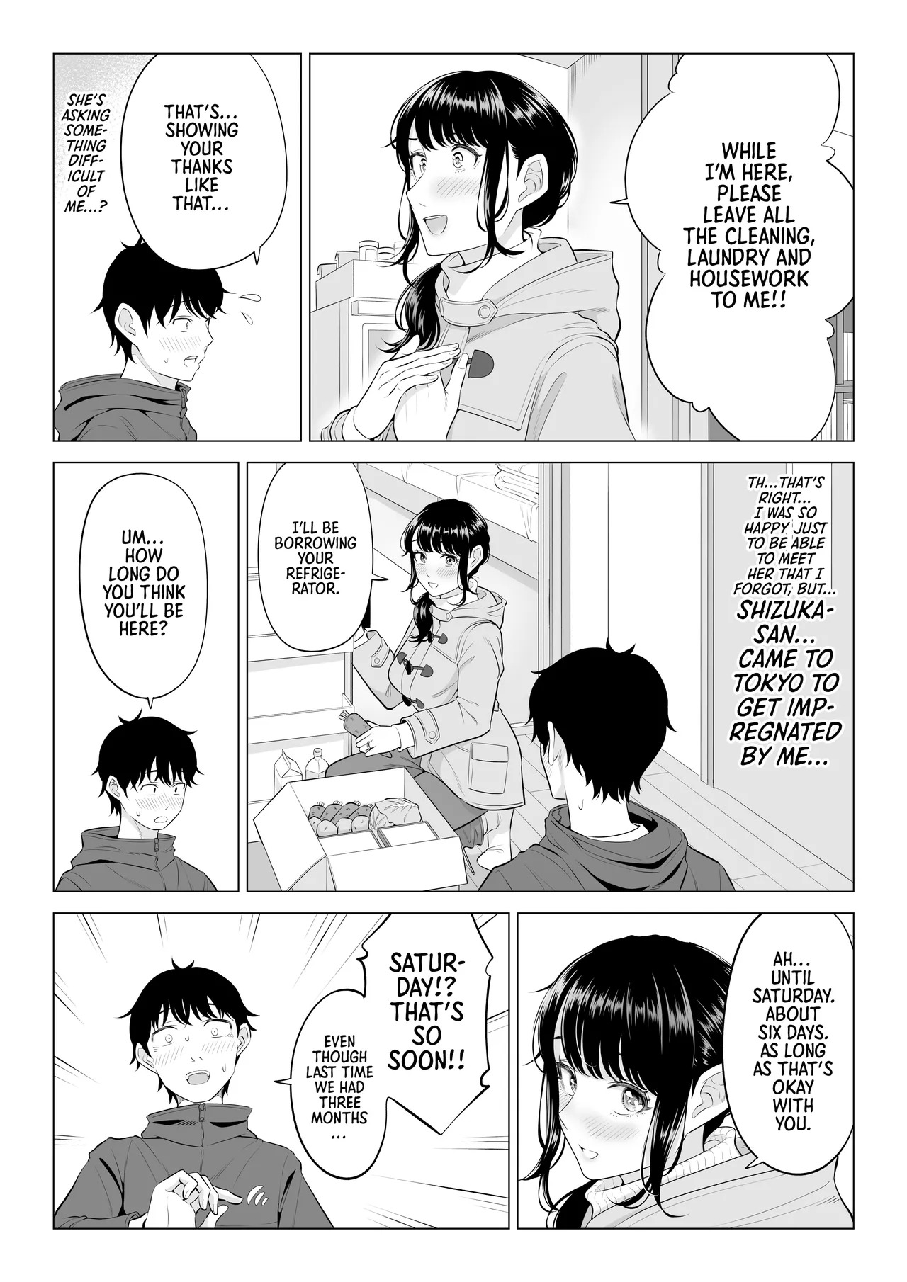 [Date Roku] Ore ga Dairi Tanetsuke Suru Koto ni Natta Hitozuma Tachibana Shizuka-san wa Nannimo Shiranai!! Sono 2 | | Shizuka Tachibana, the Housewife Who Collects My Sperm Donations, Doesn’t Know a Damn Thing!! Chapter 2 [English] [Morally Bankrupt Wizard Translations] - Page 12