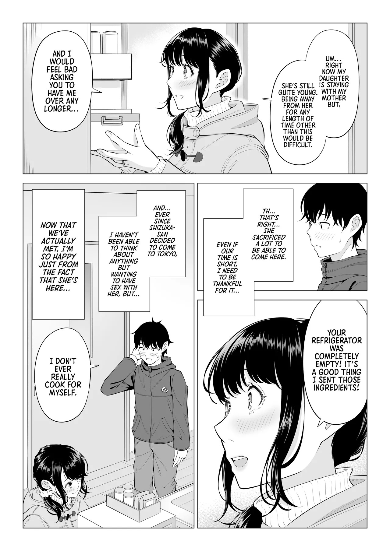 [Date Roku] Ore ga Dairi Tanetsuke Suru Koto ni Natta Hitozuma Tachibana Shizuka-san wa Nannimo Shiranai!! Sono 2 | | Shizuka Tachibana, the Housewife Who Collects My Sperm Donations, Doesn’t Know a Damn Thing!! Chapter 2 [English] [Morally Bankrupt Wizard Translations] - Page 13