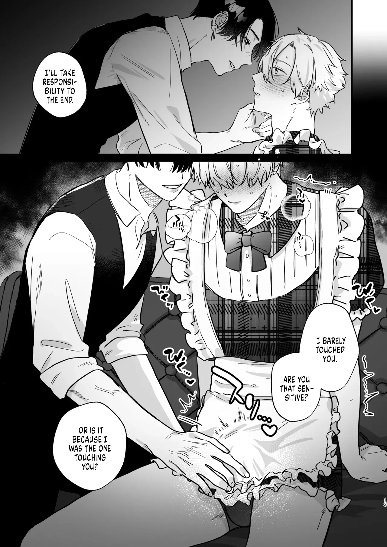 [Omaegawarui (Amemiya Koame)] Oshi ni Makemakuttetara Josou Sex de Mesuochi Saseraretemashita [English] {Yengli} [Digital] - Page 13