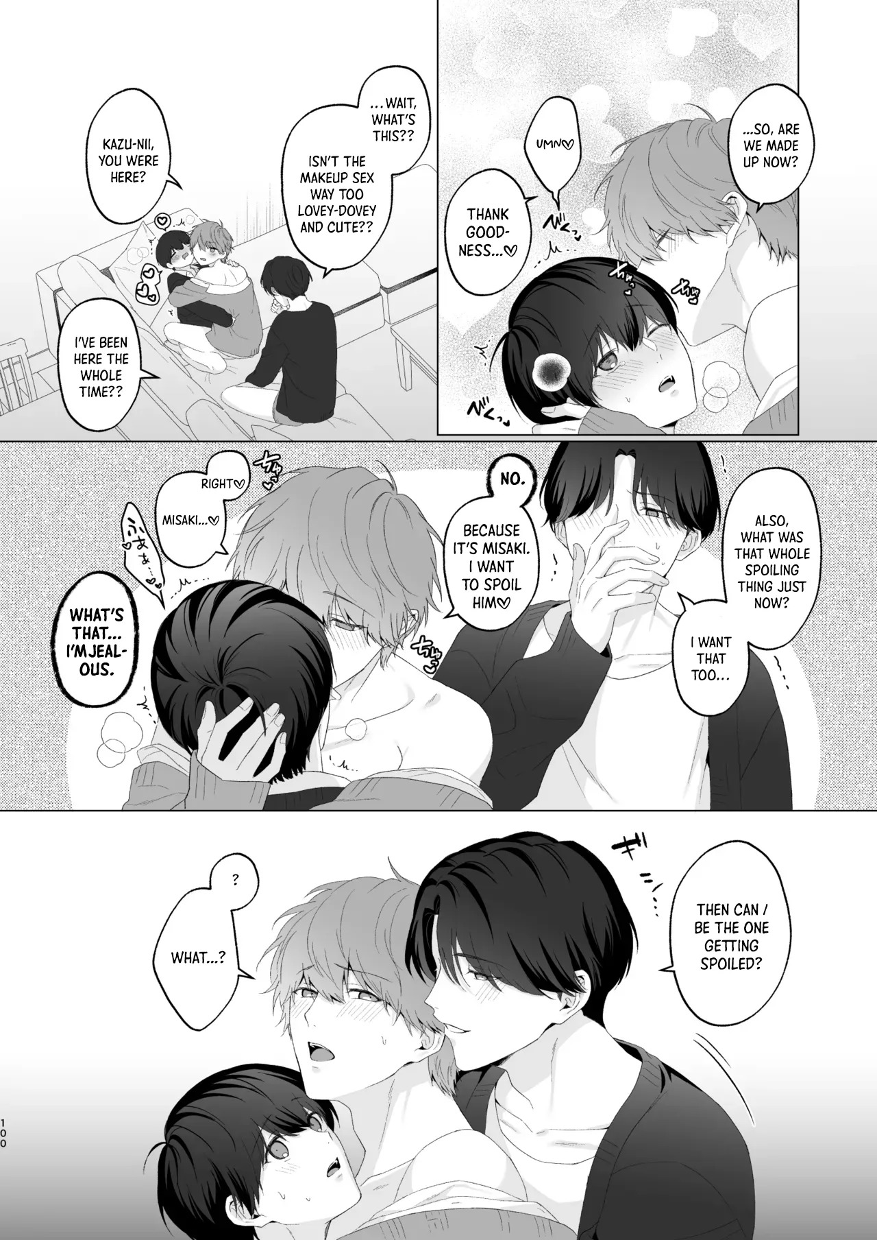 [Potato Farm (Oimo)] San Kyodai de Nakayoshi Etchi Chinan Ukete [English] {Yengli} [Digital] - Page 100