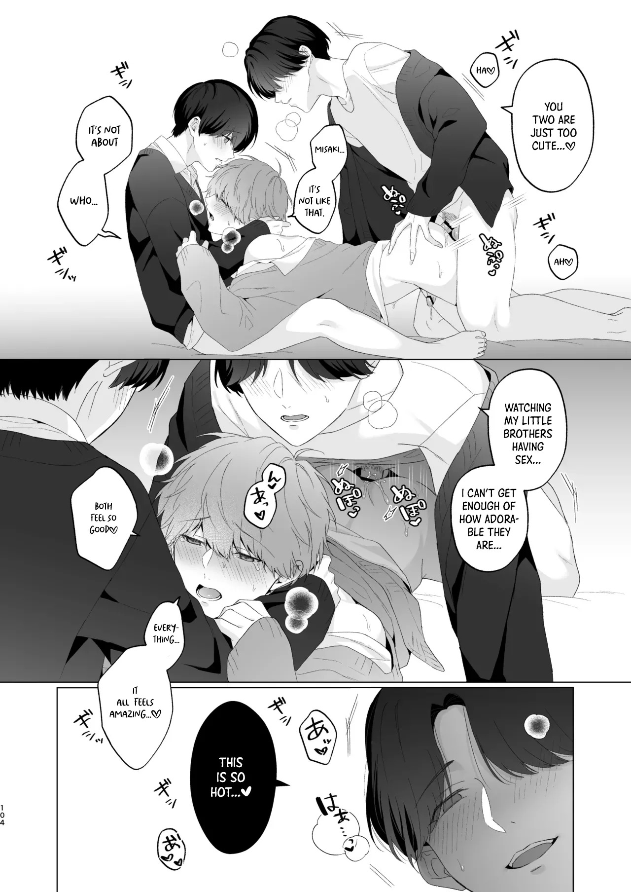 [Potato Farm (Oimo)] San Kyodai de Nakayoshi Etchi Chinan Ukete [English] {Yengli} [Digital] - Page 104