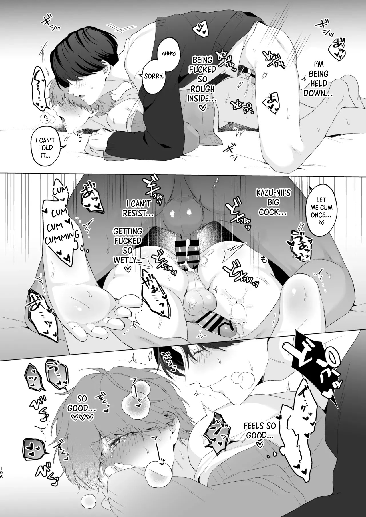[Potato Farm (Oimo)] San Kyodai de Nakayoshi Etchi Chinan Ukete [English] {Yengli} [Digital] - Page 106