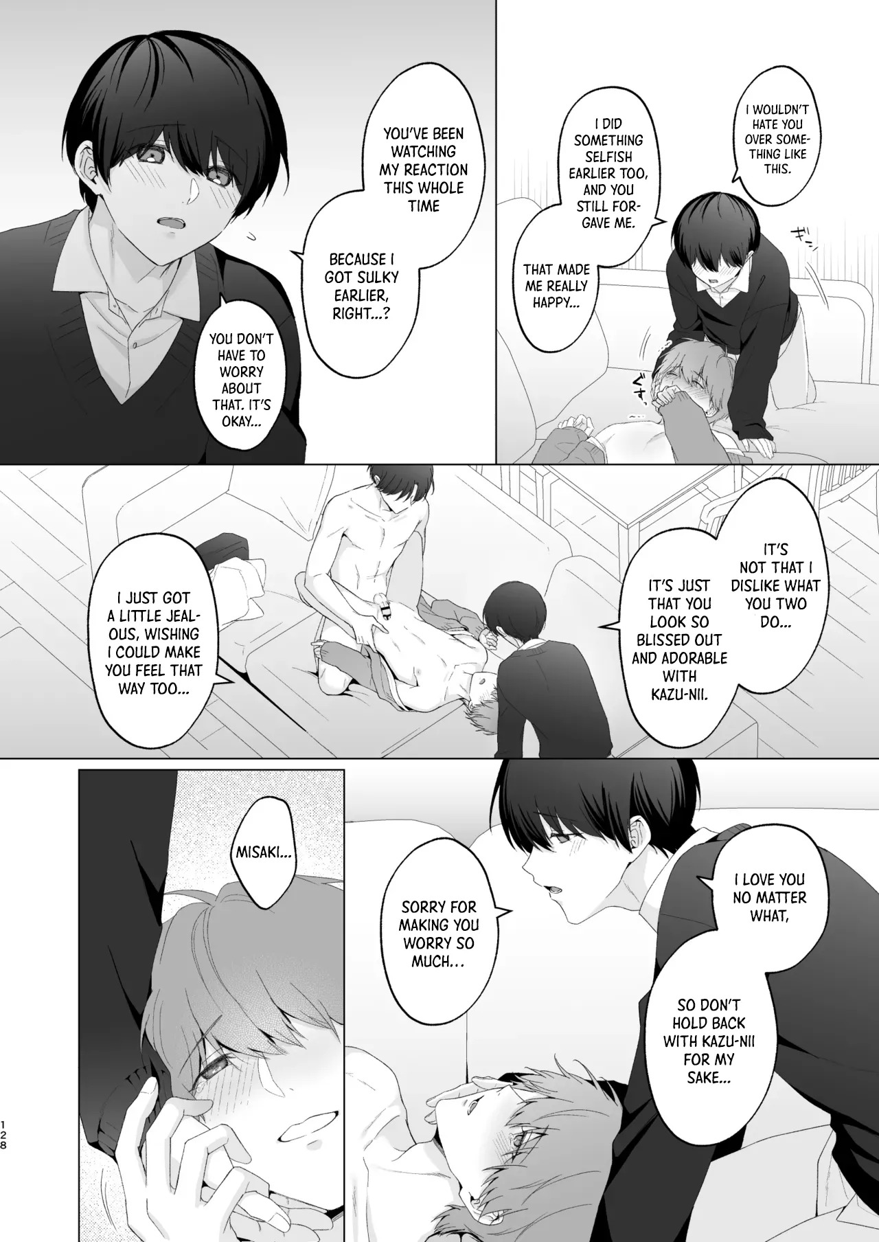 [Potato Farm (Oimo)] San Kyodai de Nakayoshi Etchi Chinan Ukete [English] {Yengli} [Digital] - Page 128