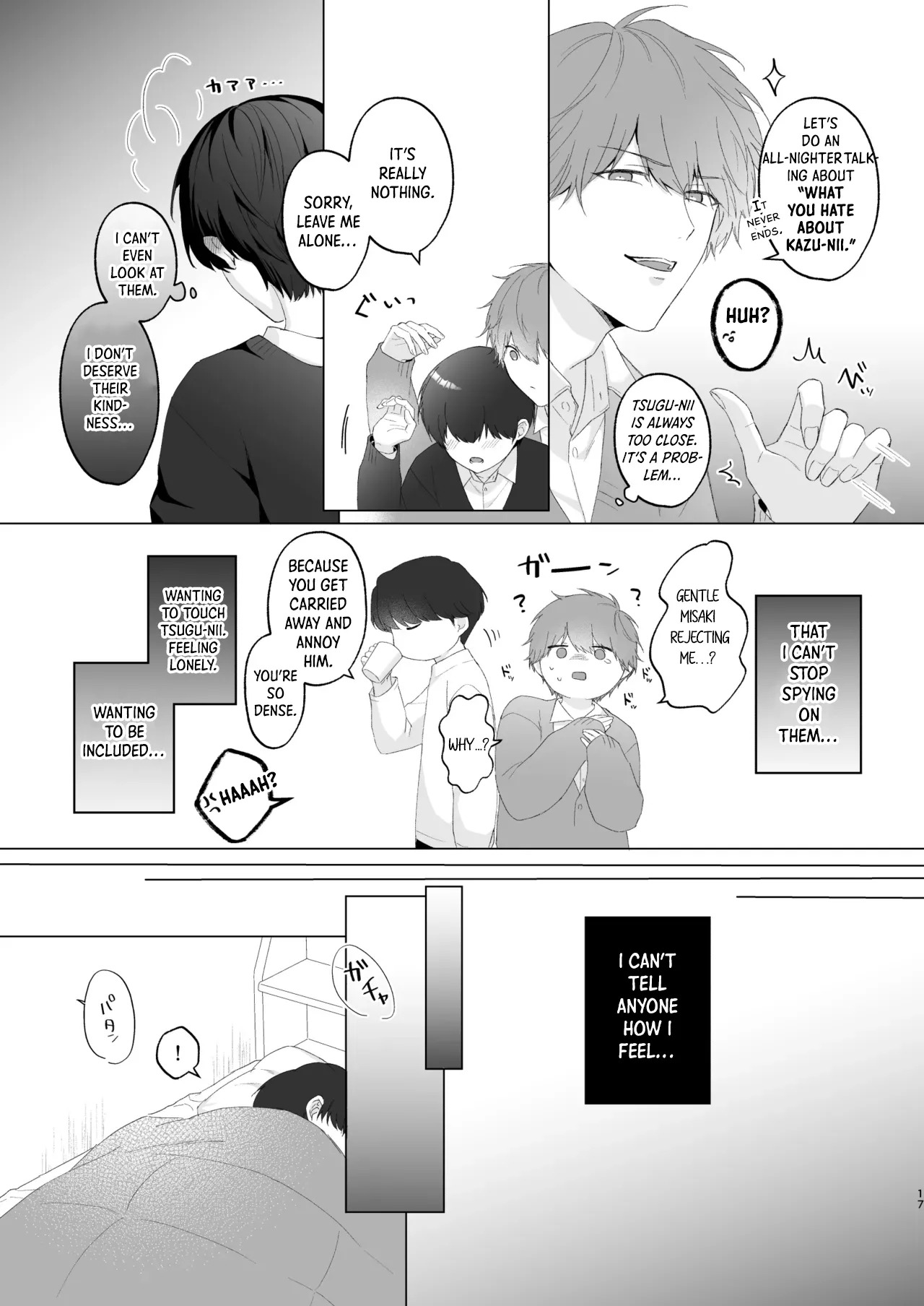 [Potato Farm (Oimo)] San Kyodai de Nakayoshi Etchi Chinan Ukete [English] {Yengli} [Digital] - Page 17