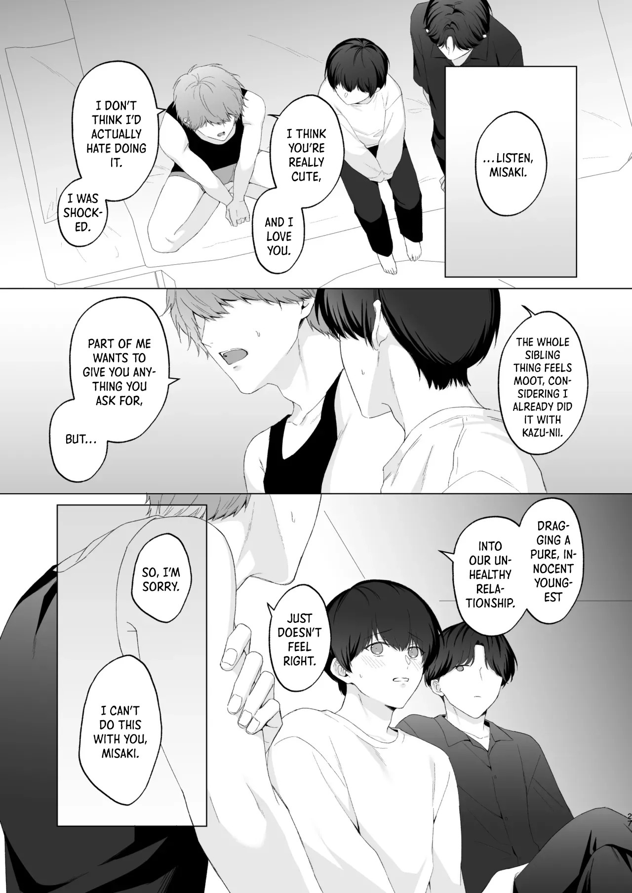 [Potato Farm (Oimo)] San Kyodai de Nakayoshi Etchi Chinan Ukete [English] {Yengli} [Digital] - Page 27