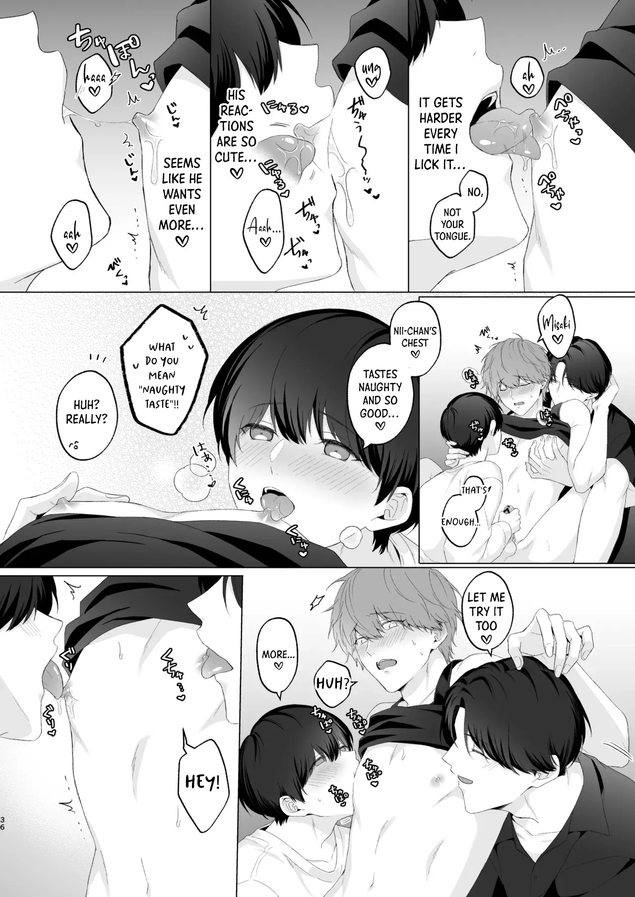 [Potato Farm (Oimo)] San Kyodai de Nakayoshi Etchi Chinan Ukete [English] {Yengli} [Digital] - Page 36