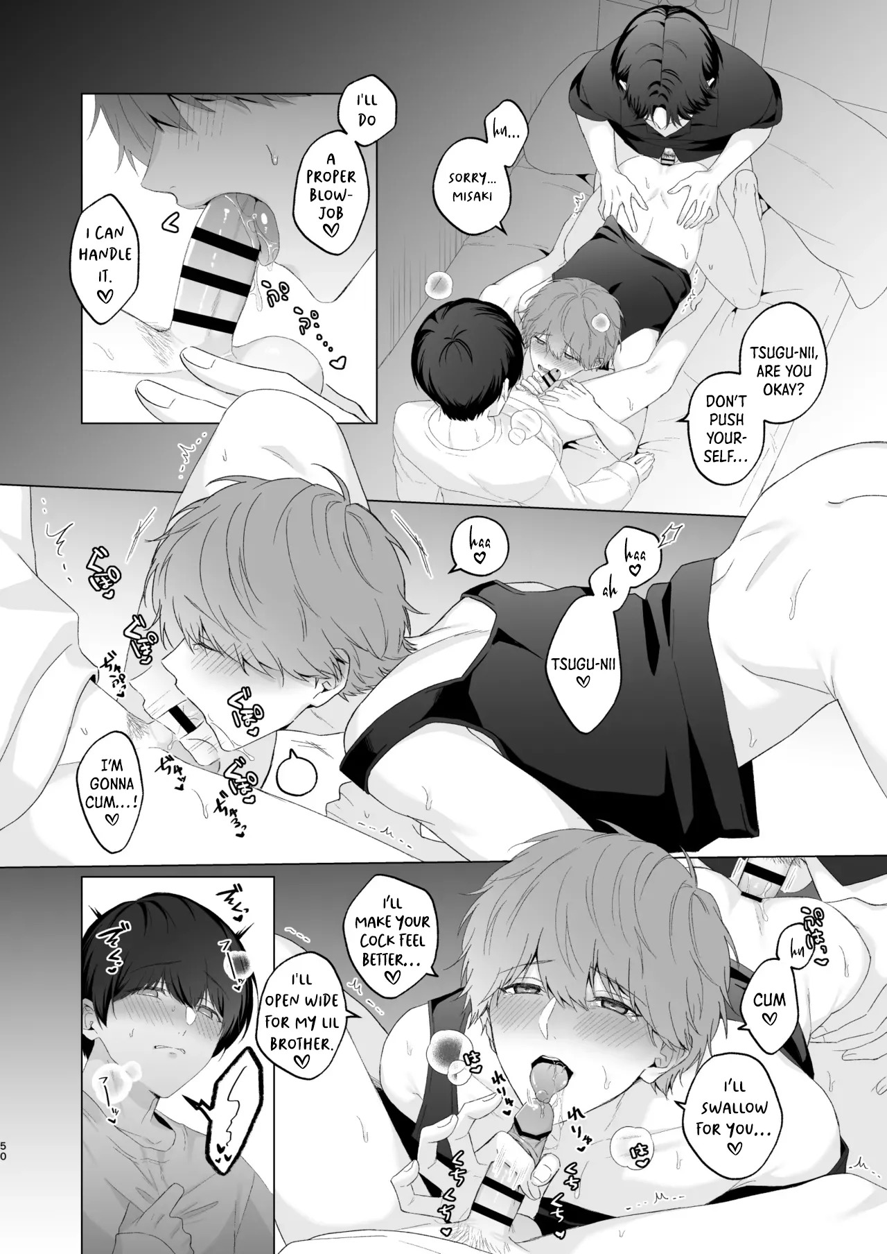 [Potato Farm (Oimo)] San Kyodai de Nakayoshi Etchi Chinan Ukete [English] {Yengli} [Digital] - Page 50