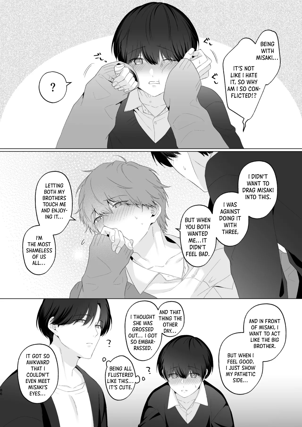 [Potato Farm (Oimo)] San Kyodai de Nakayoshi Etchi Chinan Ukete [English] {Yengli} [Digital] - Page 86