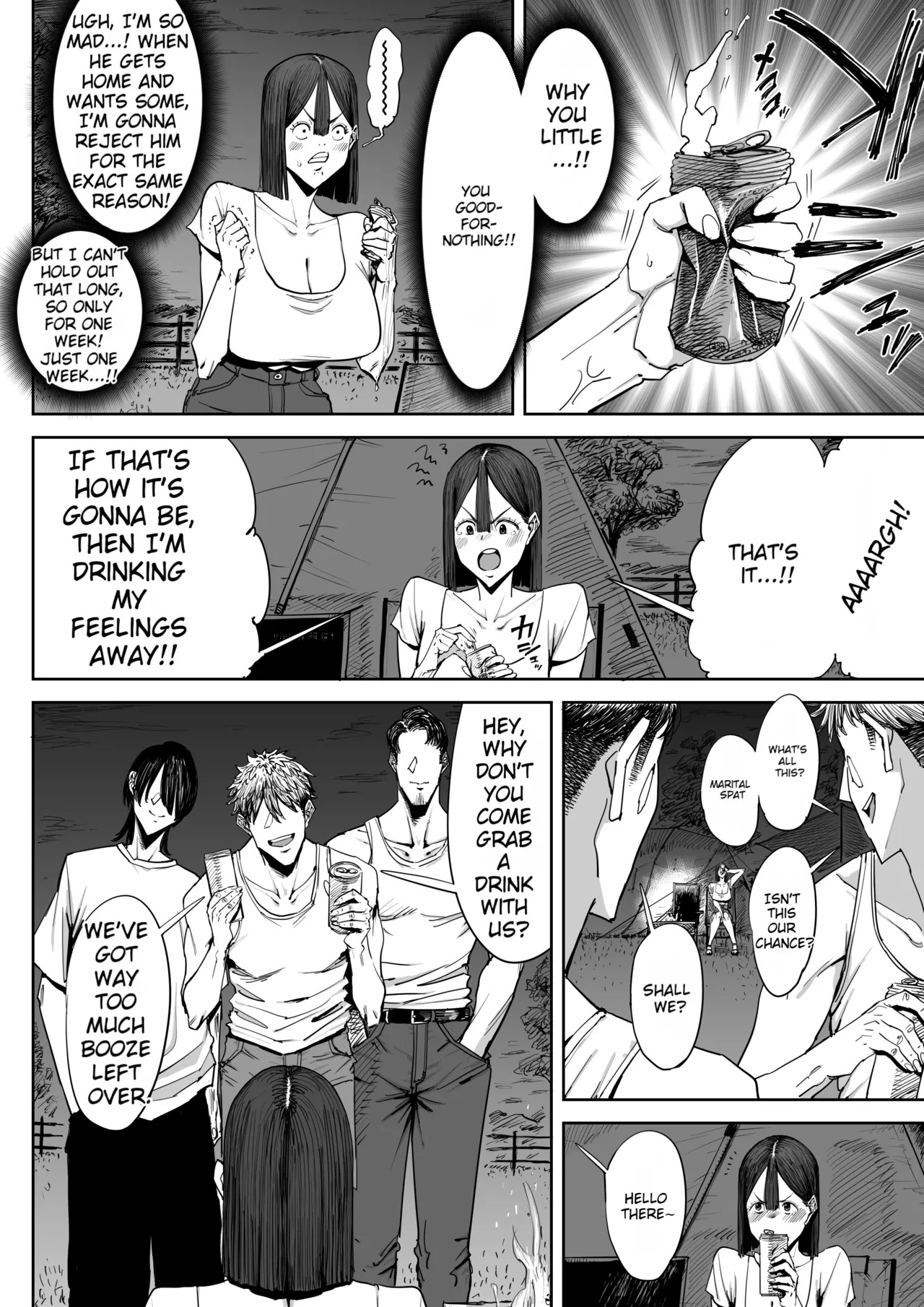 [Shioji] The Story of Fucking a Married Woman with a Huge Ass Until Morning [English][MTL] - Page 11