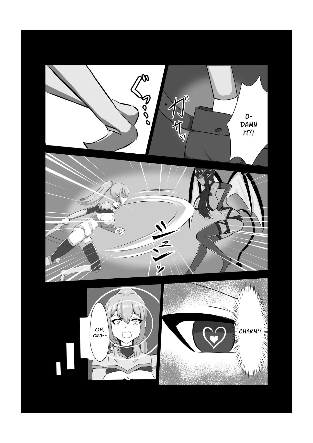 [Hard☆Maniax] Futanari Onna Kishi, Zako Chinpo Naburare Renzoku Shasei de Buzama ni Inma Ochi suru | Futanari Knightess Has Her Weakling Dick Tormented and Brought To Climax Over and Over Again, She Abysmally Falls To The Dark Side [English] [GGY Translations] - Page 13