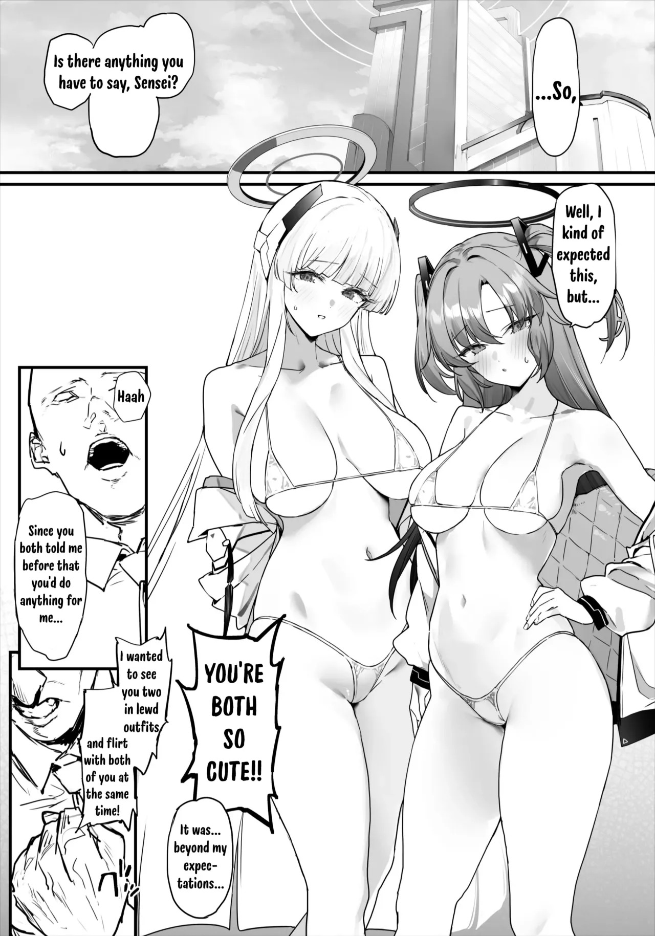 [remora field (remora)] Flirting and Cuddling with Yuuka-chan and Noa-chan | Yuuka-chan to Noa-chan to Ichaicha Suru Hon (Blue Archive) [English] [Digital] - Page 2