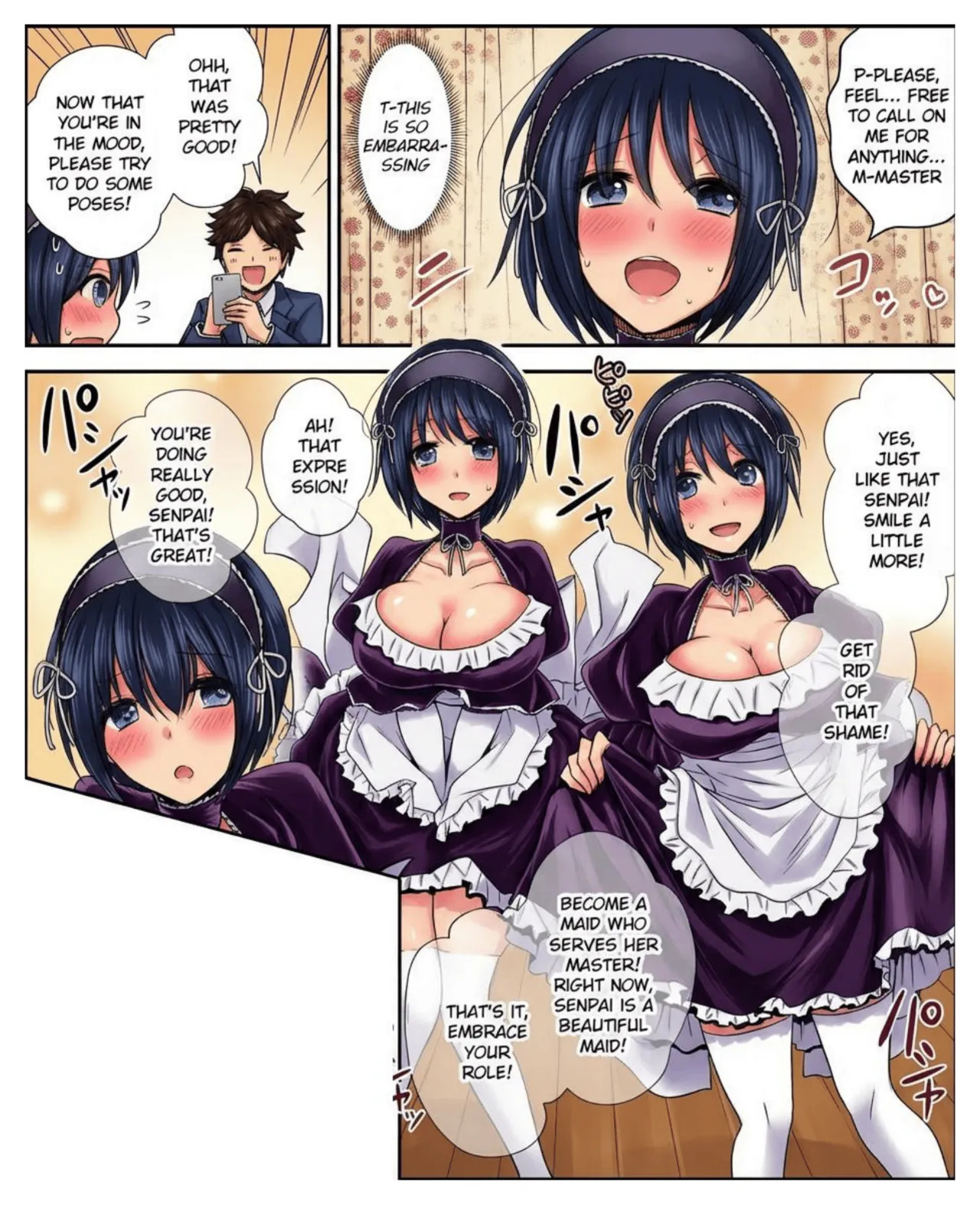 [Amuai Okashi Seisakusho (Matsuzono)] Costume Tengoku ~Shokuba no Kouhai to Irekawatte Kisekae Ningyou ni Sareru Boku~ [English] [Full color] - Page 11