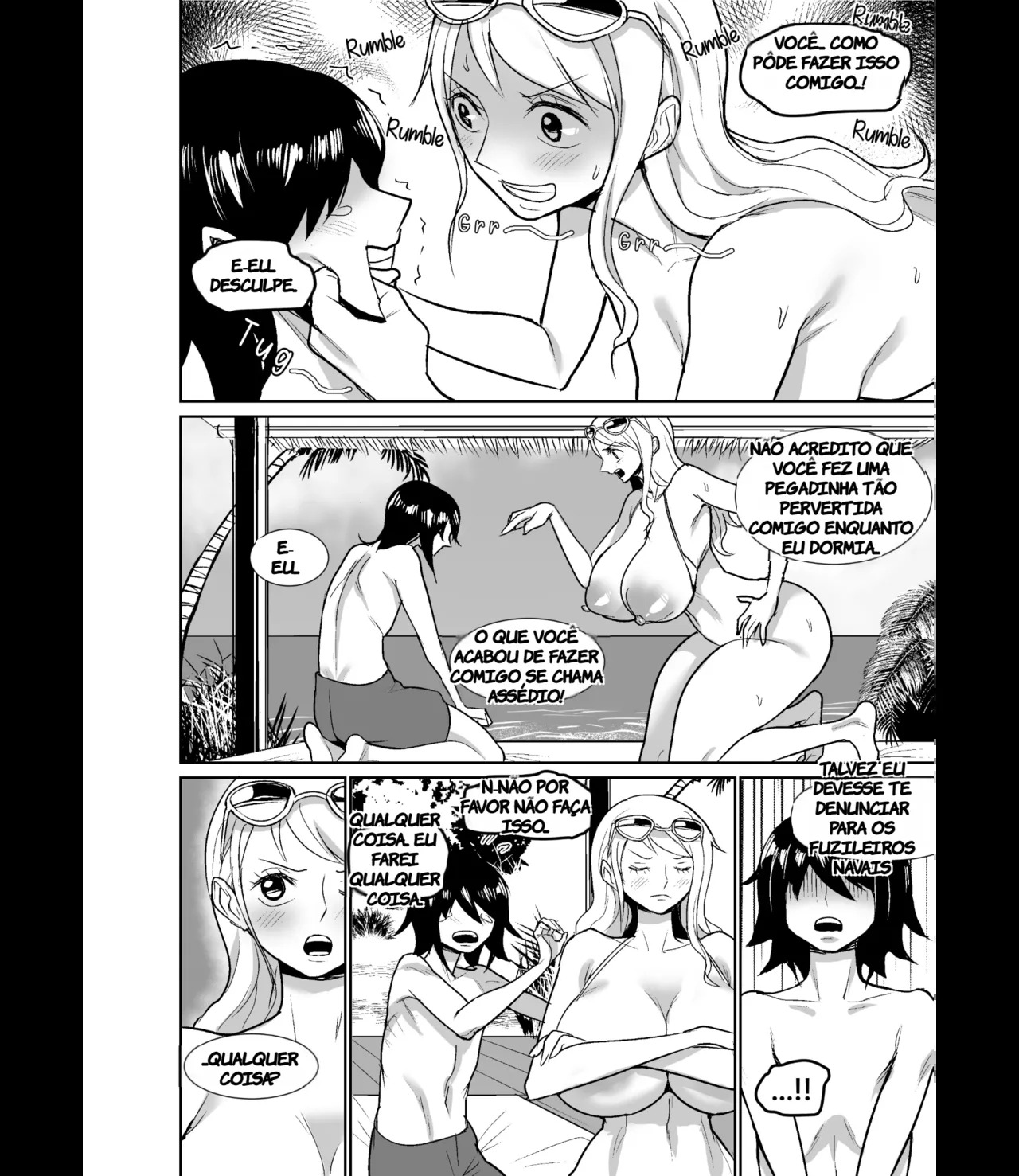 [REM9 (Hamiltan)] NamiRobi OneShota Vacance | NamiRobi OneShota Vacation (One Piece) (TR-303) [Portuguese-BR] - Page 14