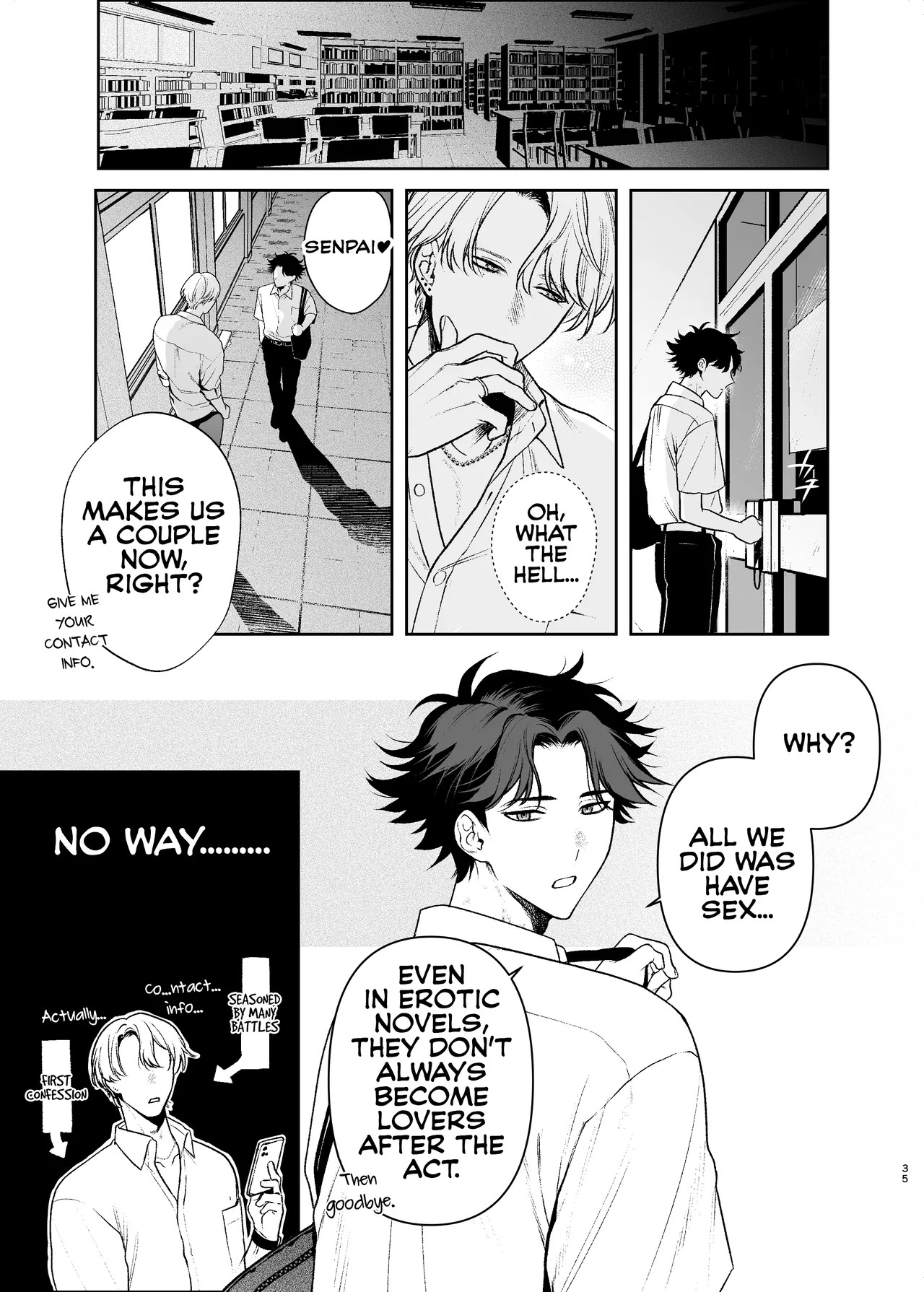 [Club Renew (Teniya Yoshiwaki)] The Library Committee Member Who is Not Allowed to Lend [English] {Yengli} [Digital] - Page 37