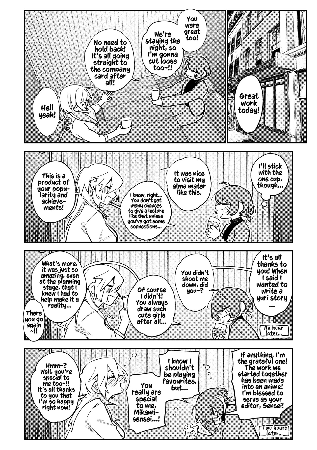 [Dozuke Taira Yuri Teikoku (Suzuo)] Urekko Mangaka-san to Shigodeki Henshuu-san | Popular Manga Artist and Work Adept Editor [English] [Kusanuu] - Page 12