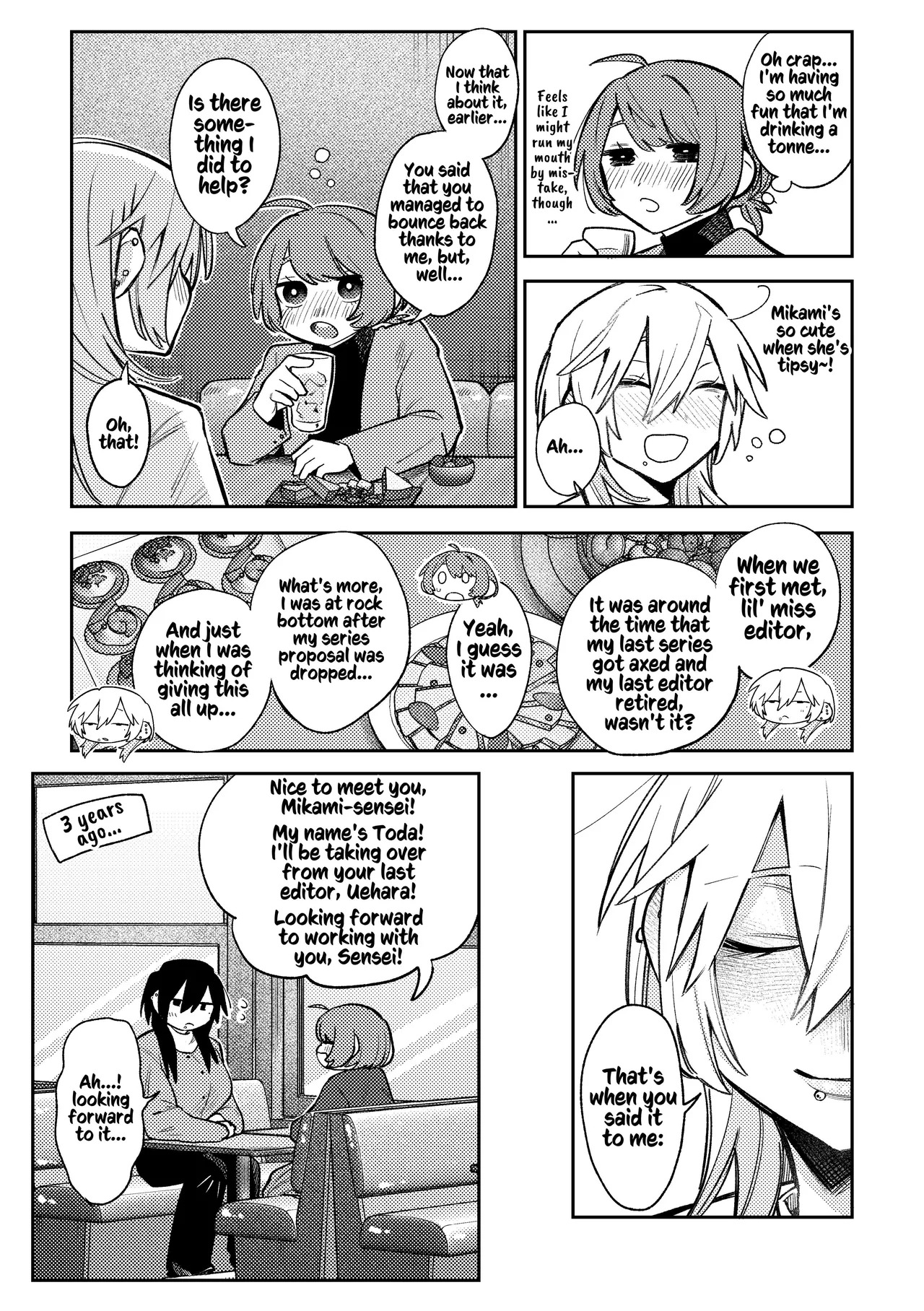 [Dozuke Taira Yuri Teikoku (Suzuo)] Urekko Mangaka-san to Shigodeki Henshuu-san | Popular Manga Artist and Work Adept Editor [English] [Kusanuu] - Page 13