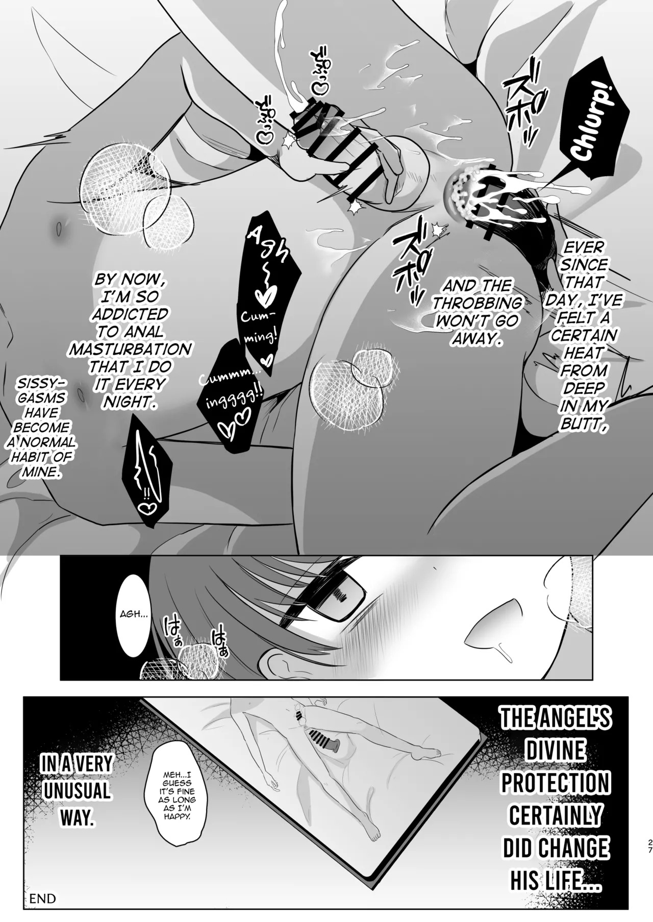 [Kanmi Cat (Miyase Nukko] Futanari Tenshi no Seiya Shugo ~Maigo no Tenshi ni Erabareta Anata wa, Amaku Aragaenai Seinaru Kago o Ukeru~ [English] [mysterymeat3] - Page 25
