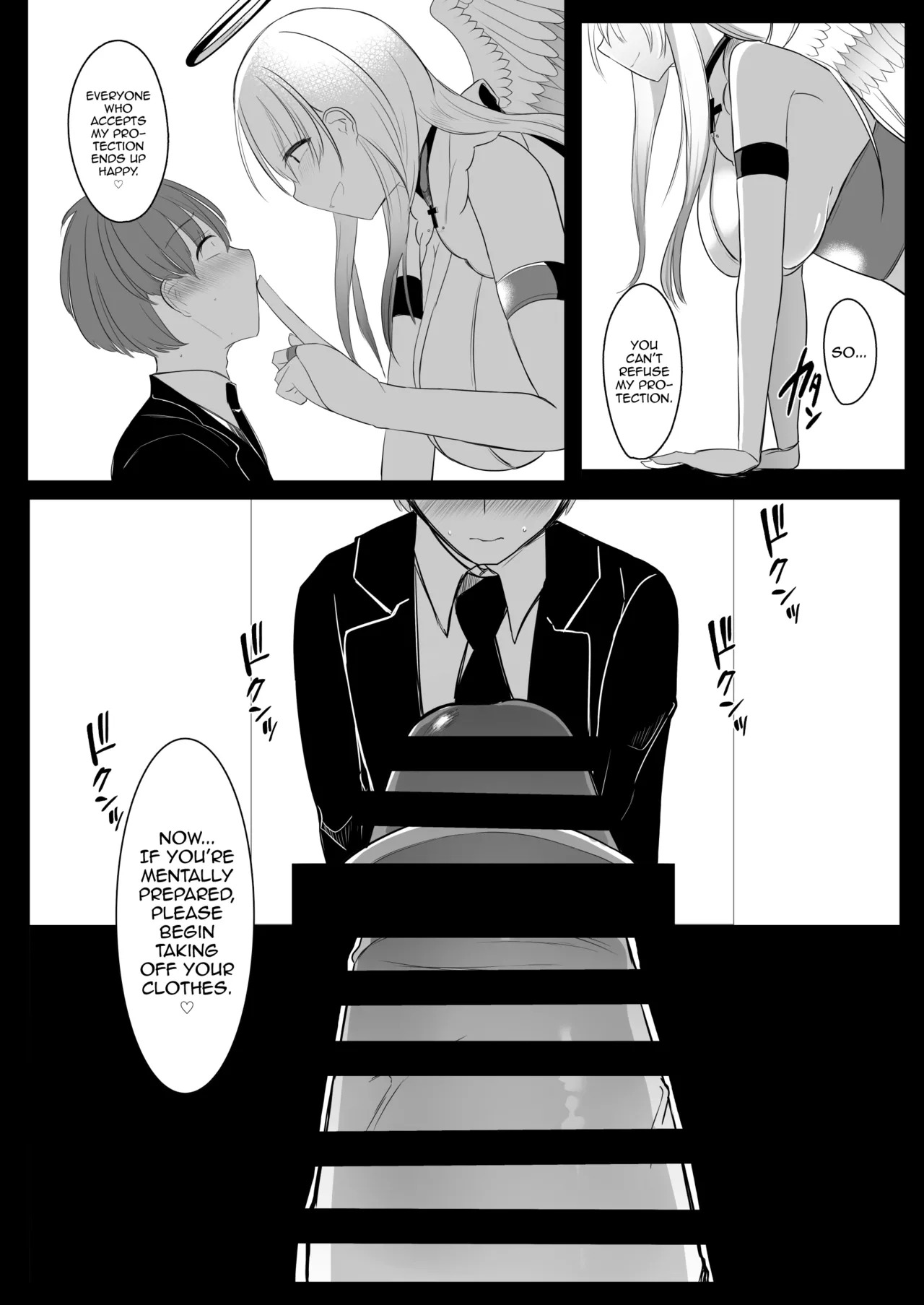 [Kanmi Cat (Miyase Nukko] Futanari Tenshi no Seiya Shugo ~Maigo no Tenshi ni Erabareta Anata wa, Amaku Aragaenai Seinaru Kago o Ukeru~ [English] [mysterymeat3] - Page 9