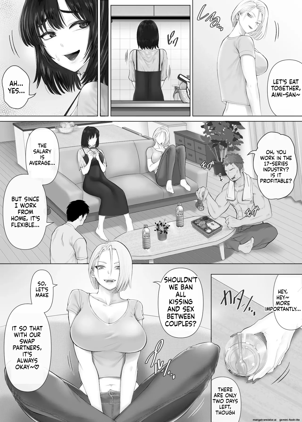 [Mitsumitsu Niku (Hikitogu)] LeveChi na Swapping 3 ~Honrosareru Fuufu Hen~ - Page 21