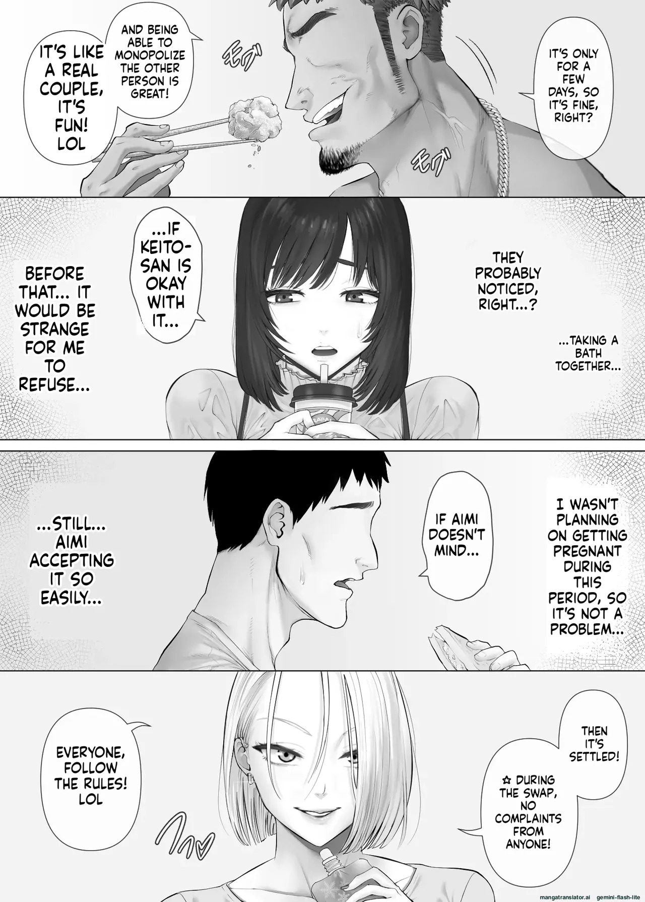 [Mitsumitsu Niku (Hikitogu)] LeveChi na Swapping 3 ~Honrosareru Fuufu Hen~ - Page 22