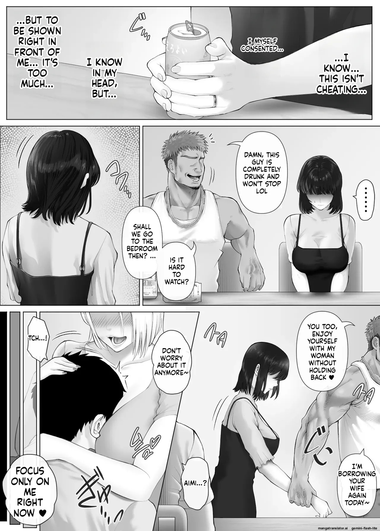 [Mitsumitsu Niku (Hikitogu)] LeveChi na Swapping 3 ~Honrosareru Fuufu Hen~ - Page 38
