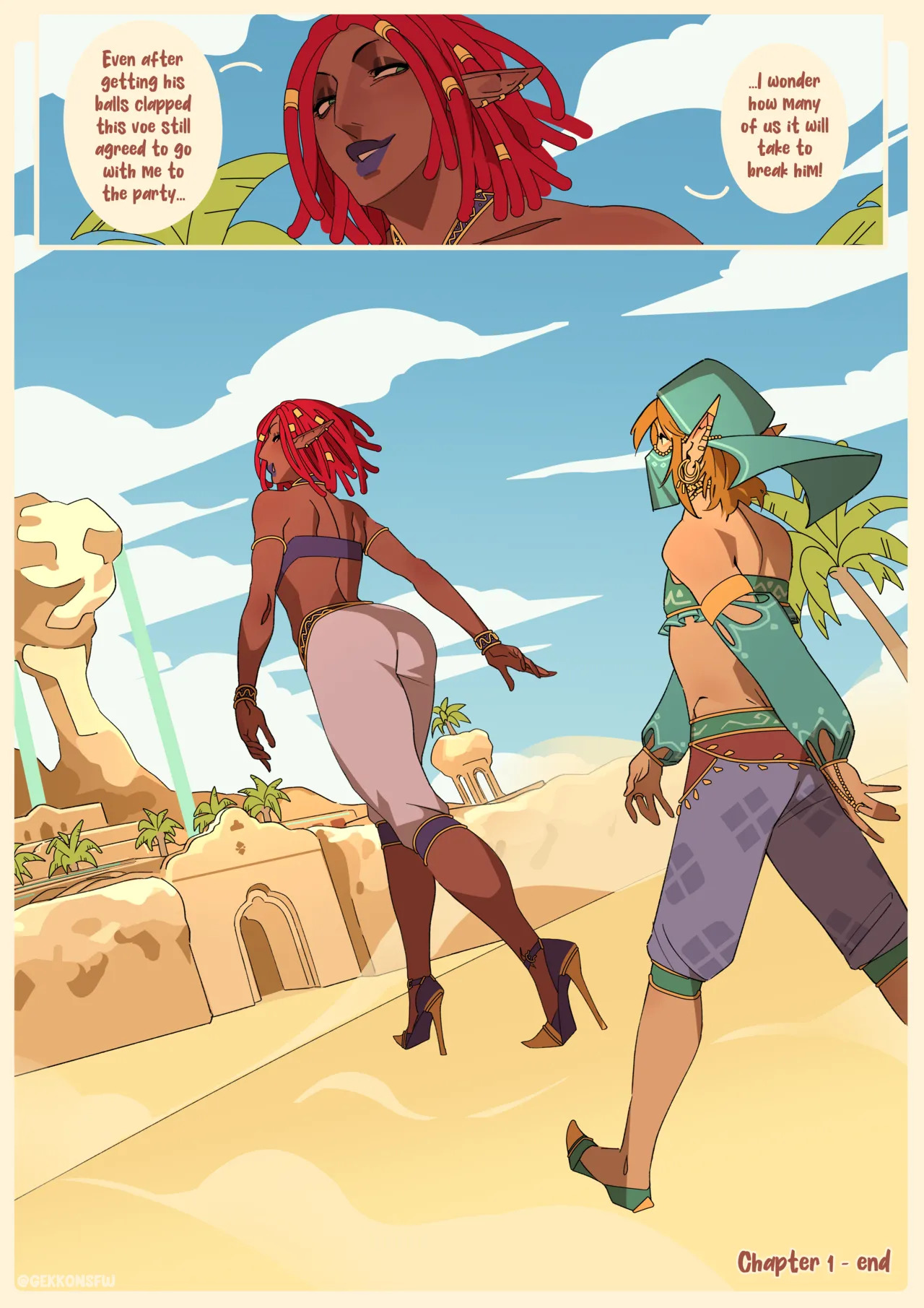 [GekkoNSFW] Sneaking into the Forbidden Town ch.1-2 (TLOZ: Breath of the Wild) [ongoing] - Page 28