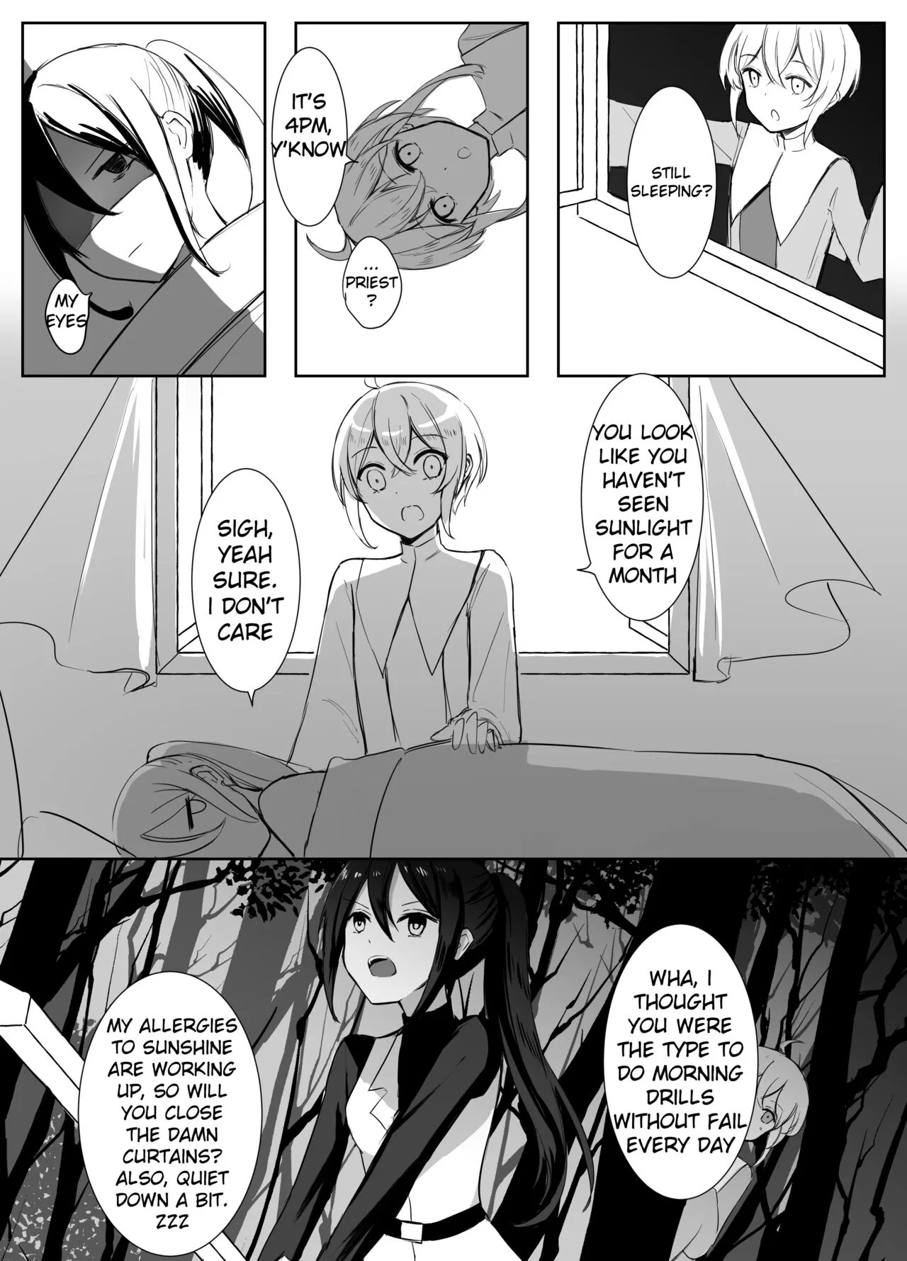 [Boukensha X no Sakaba (Boukensha C)] Maou Toubatsu Shippai Heroine Gisei Normal End de Utsu ni Natta Koutensei Futanari Kenshi to Otokonoko Shinkan no Hanashi | Crestfallen Futanari x Femboy Priest: Prepare to Cum Edition [English] [Decensored] - Page 11