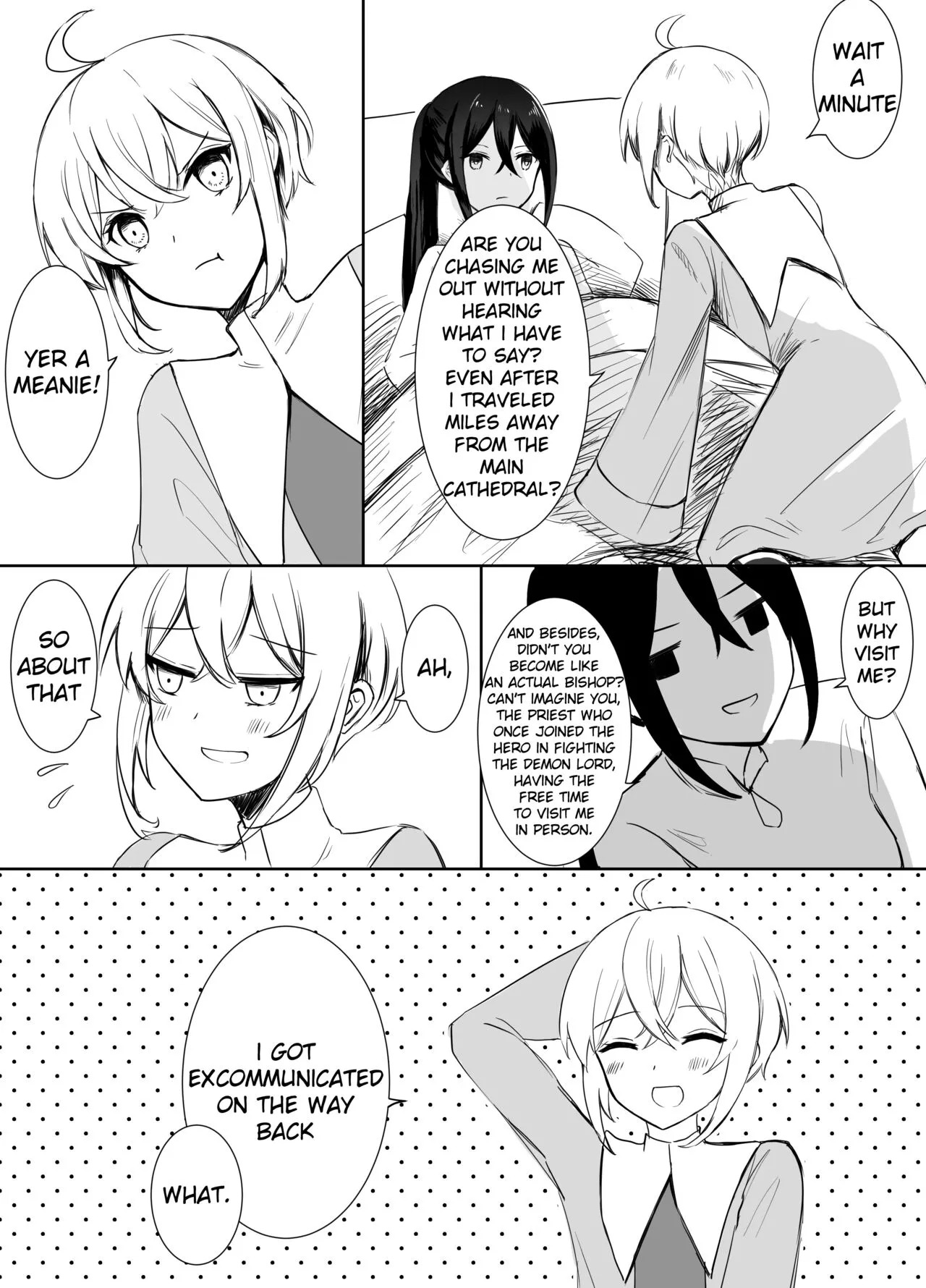 [Boukensha X no Sakaba (Boukensha C)] Maou Toubatsu Shippai Heroine Gisei Normal End de Utsu ni Natta Koutensei Futanari Kenshi to Otokonoko Shinkan no Hanashi | Crestfallen Futanari x Femboy Priest: Prepare to Cum Edition [English] [Decensored] - Page 12