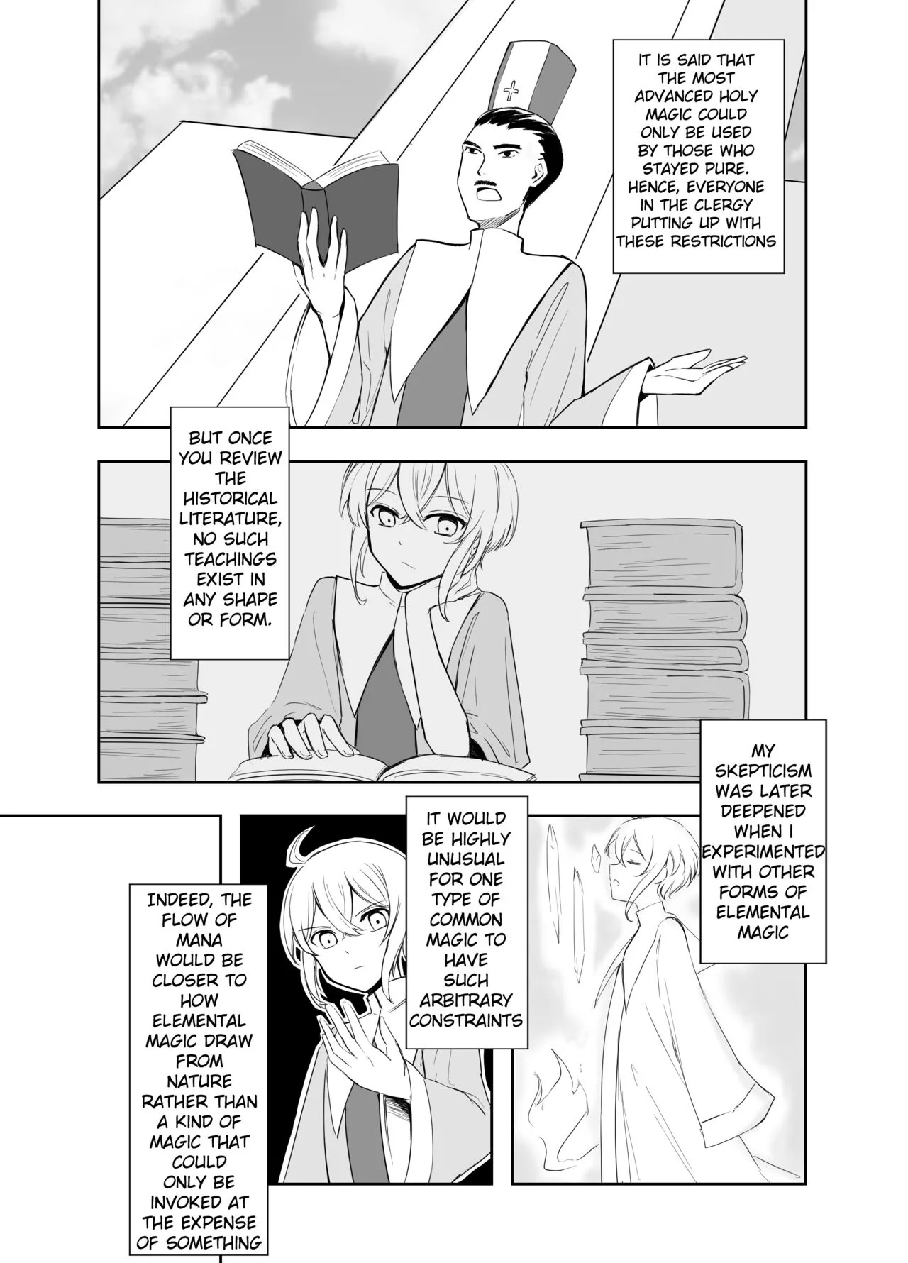 [Boukensha X no Sakaba (Boukensha C)] Maou Toubatsu Shippai Heroine Gisei Normal End de Utsu ni Natta Koutensei Futanari Kenshi to Otokonoko Shinkan no Hanashi | Crestfallen Futanari x Femboy Priest: Prepare to Cum Edition [English] [Decensored] - Page 14