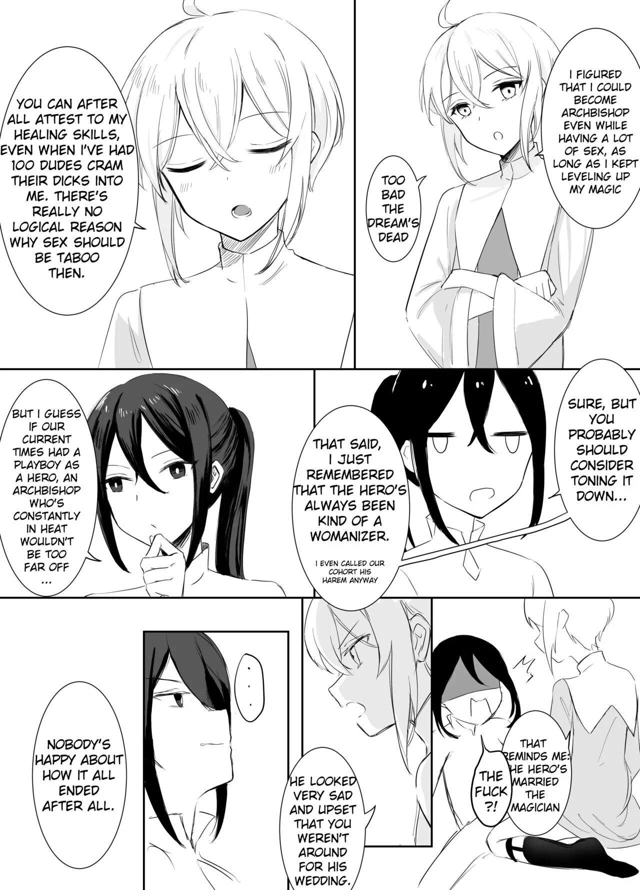 [Boukensha X no Sakaba (Boukensha C)] Maou Toubatsu Shippai Heroine Gisei Normal End de Utsu ni Natta Koutensei Futanari Kenshi to Otokonoko Shinkan no Hanashi | Crestfallen Futanari x Femboy Priest: Prepare to Cum Edition [English] [Decensored] - Page 16