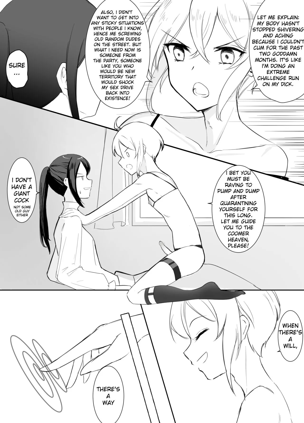 [Boukensha X no Sakaba (Boukensha C)] Maou Toubatsu Shippai Heroine Gisei Normal End de Utsu ni Natta Koutensei Futanari Kenshi to Otokonoko Shinkan no Hanashi | Crestfallen Futanari x Femboy Priest: Prepare to Cum Edition [English] [Decensored] - Page 20