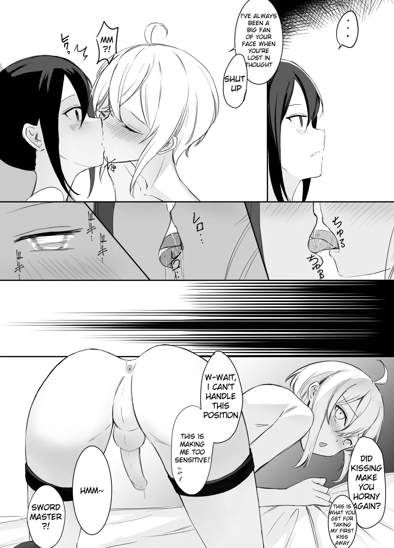 [Boukensha X no Sakaba (Boukensha C)] Maou Toubatsu Shippai Heroine Gisei Normal End de Utsu ni Natta Koutensei Futanari Kenshi to Otokonoko Shinkan no Hanashi | Crestfallen Futanari x Femboy Priest: Prepare to Cum Edition [English] [Decensored] - Page 27