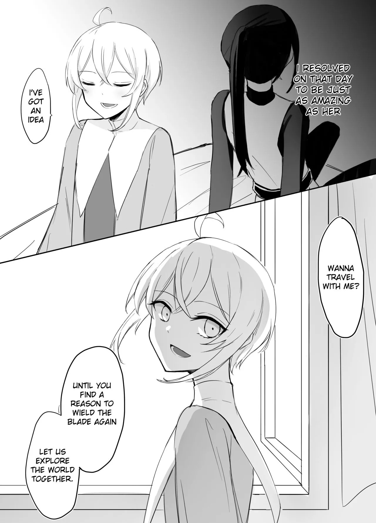 [Boukensha X no Sakaba (Boukensha C)] Maou Toubatsu Shippai Heroine Gisei Normal End de Utsu ni Natta Koutensei Futanari Kenshi to Otokonoko Shinkan no Hanashi | Crestfallen Futanari x Femboy Priest: Prepare to Cum Edition [English] [Decensored] - Page 37