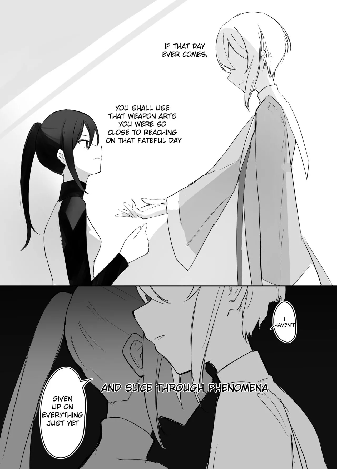 [Boukensha X no Sakaba (Boukensha C)] Maou Toubatsu Shippai Heroine Gisei Normal End de Utsu ni Natta Koutensei Futanari Kenshi to Otokonoko Shinkan no Hanashi | Crestfallen Futanari x Femboy Priest: Prepare to Cum Edition [English] [Decensored] - Page 38