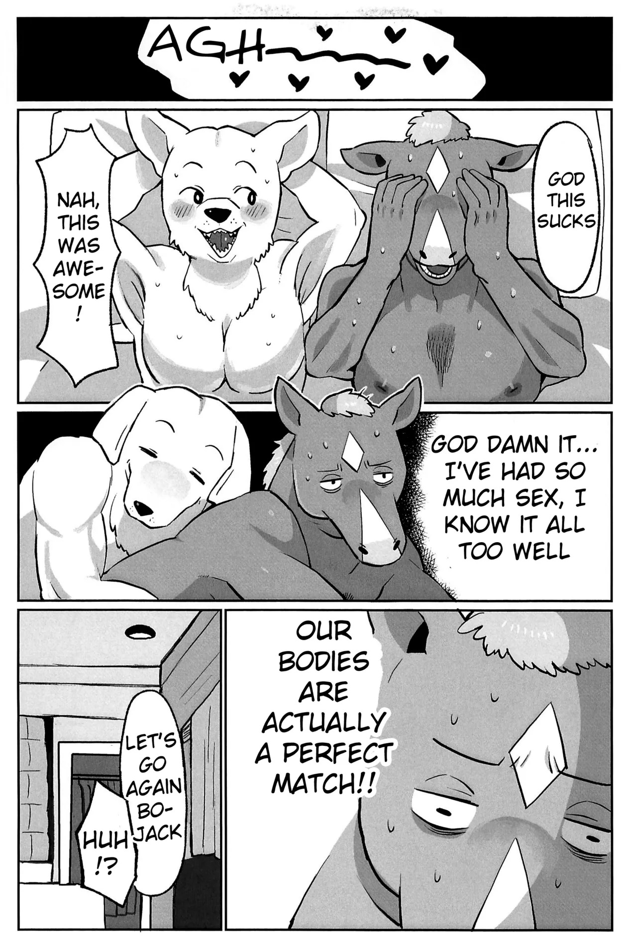 (Shinshun Kemoket 11) [hanamuke (Igarashi Hazuki)] Can I beat a dog's dick? Let's Find Out!! (BoJack Horseman) - Page 11