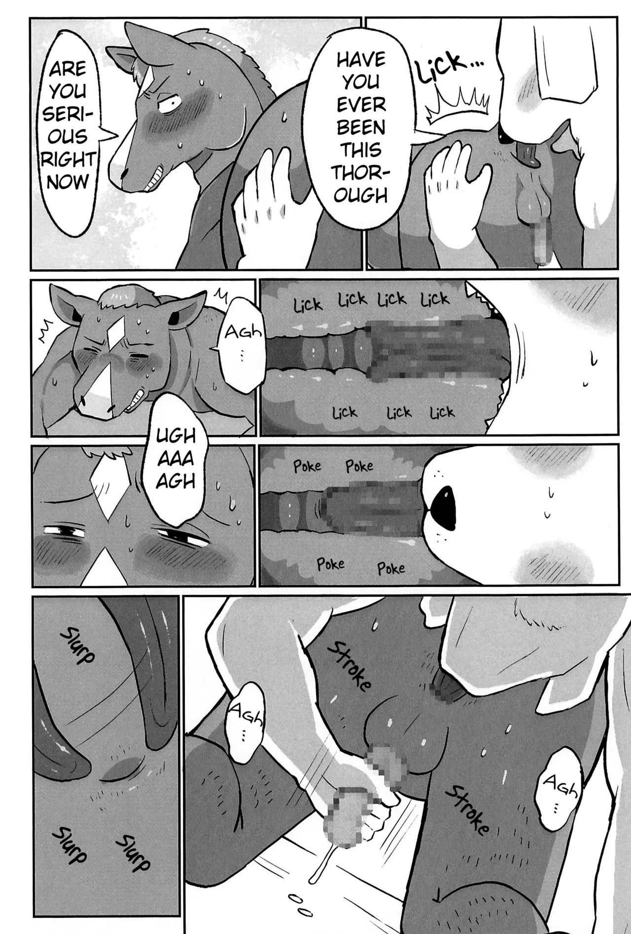 (Shinshun Kemoket 11) [hanamuke (Igarashi Hazuki)] Can I beat a dog's dick? Let's Find Out!! (BoJack Horseman) - Page 14