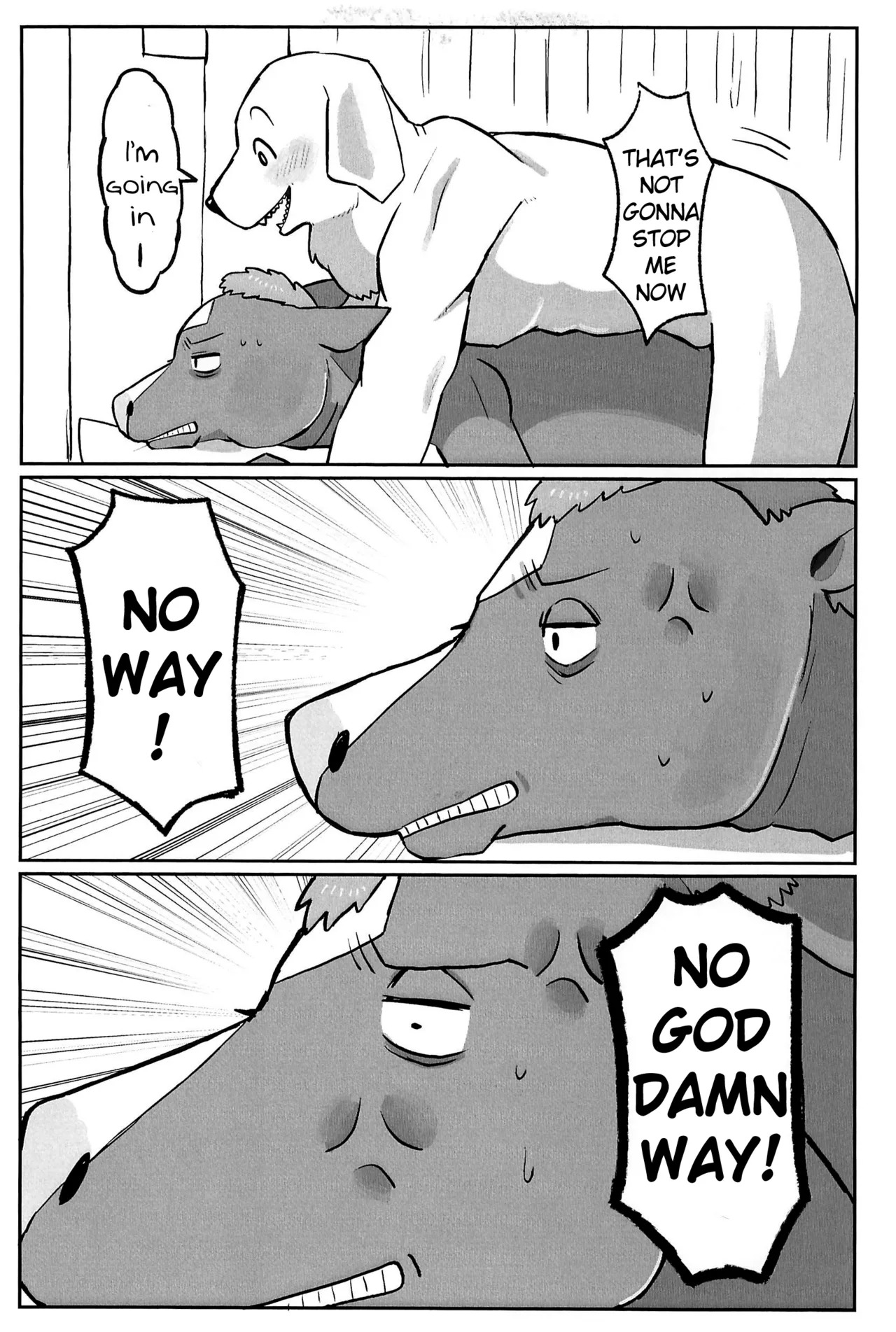 (Shinshun Kemoket 11) [hanamuke (Igarashi Hazuki)] Can I beat a dog's dick? Let's Find Out!! (BoJack Horseman) - Page 9