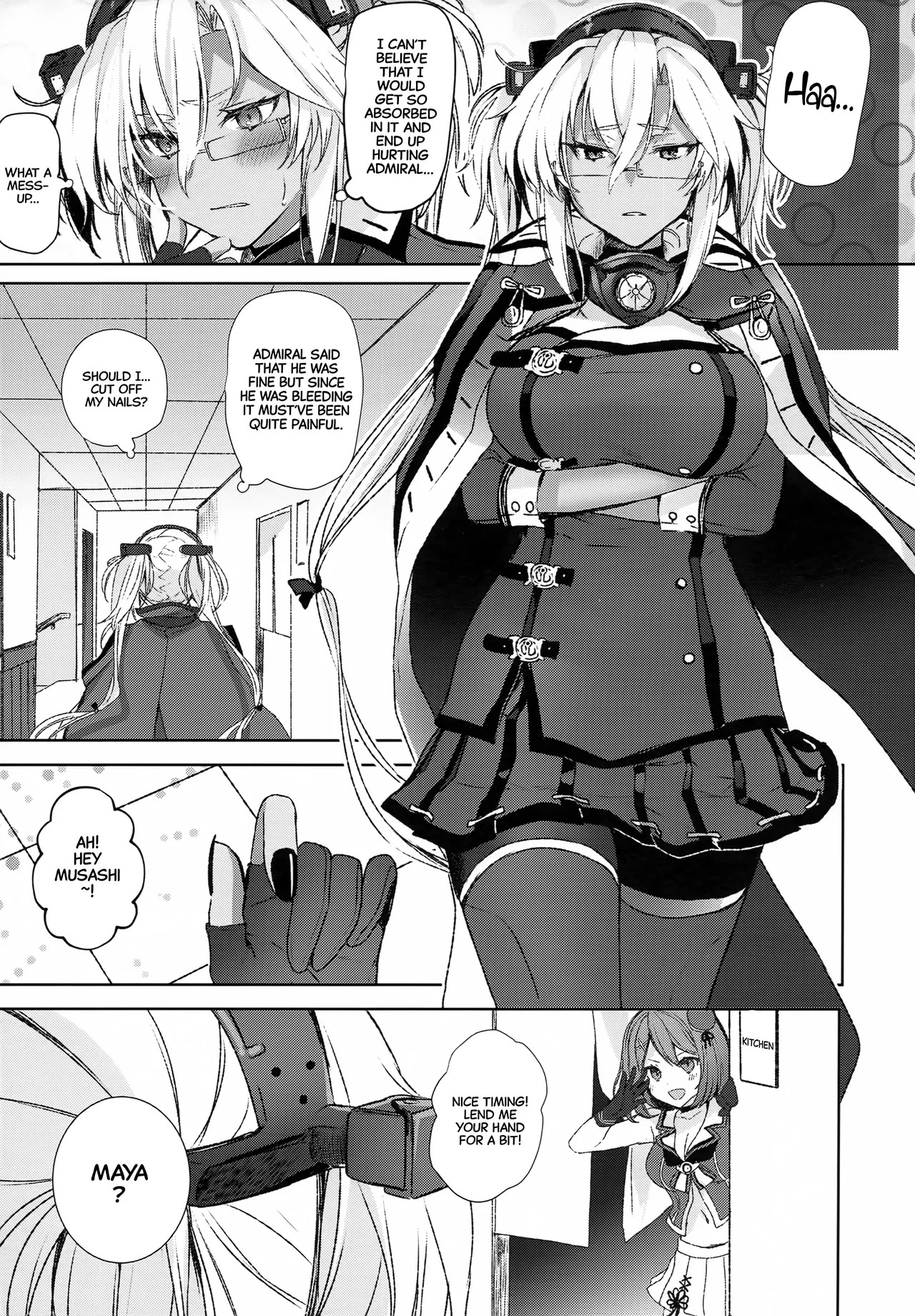 (Gunreibu Shuho Goudou Enshuu Reiwa Sannen Touki) Musashi-san no Yoru Jijou Hisho-kan no Sajikagen-hen | Musashi's Nightly Affairs: The Secretary Ship's Determination -(Kantai Collection -KanColle-) [English] [CarlJPTL] - Page 4