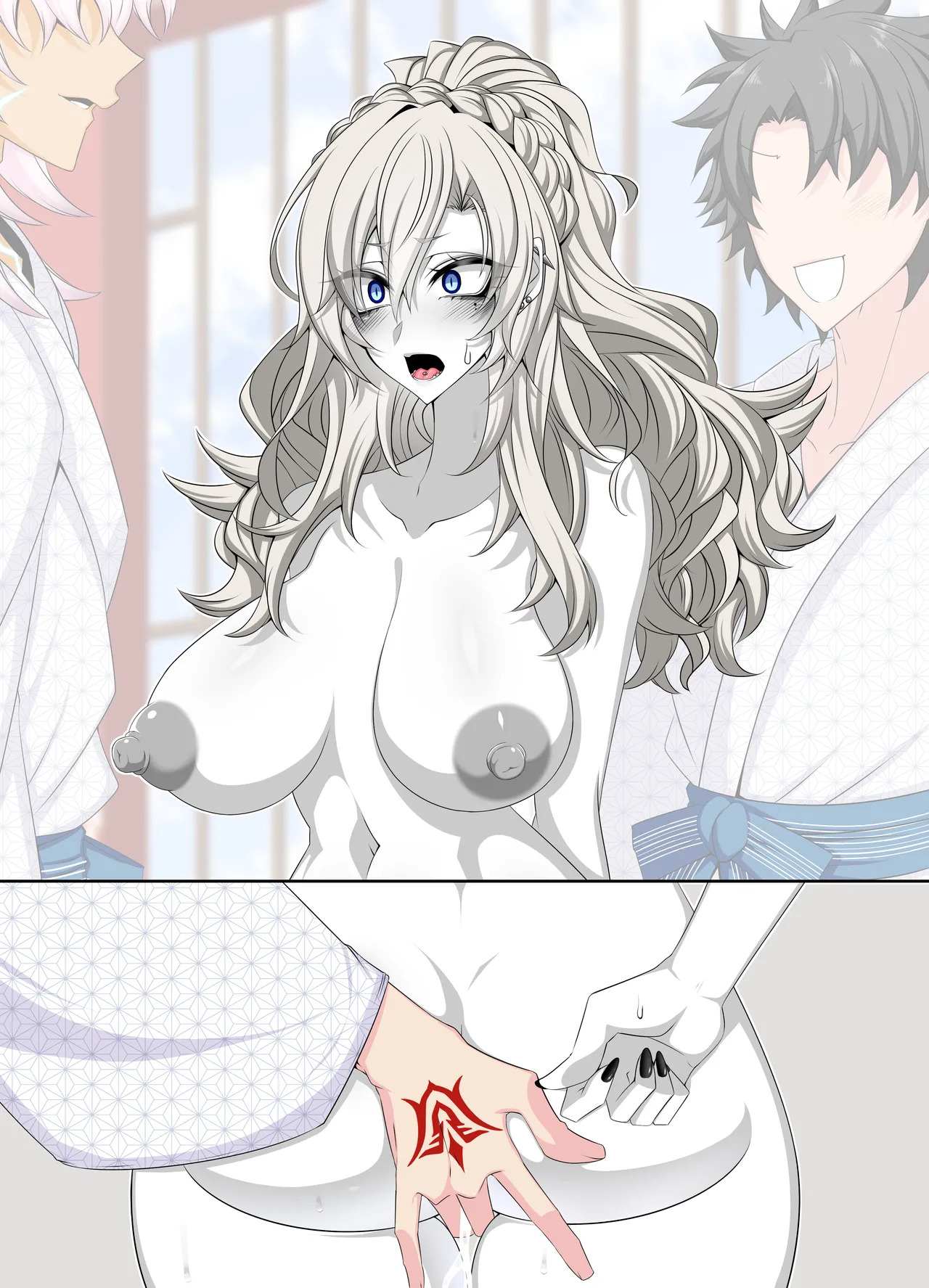 [Aogiri] Pure Love NTR Cheating Sex with Kriemhild 10 [Fingering Challenge in Front of Her Husband] (Fate⁄Grand Order) - Page 51