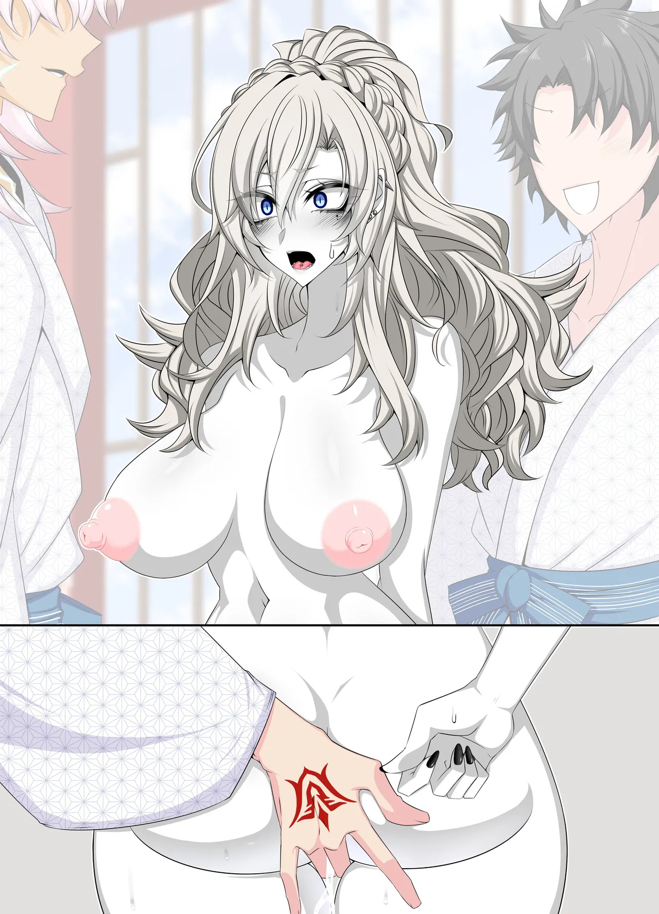 [Aogiri] Pure Love NTR Cheating Sex with Kriemhild 10 [Fingering Challenge in Front of Her Husband] (Fate⁄Grand Order) - Page 63