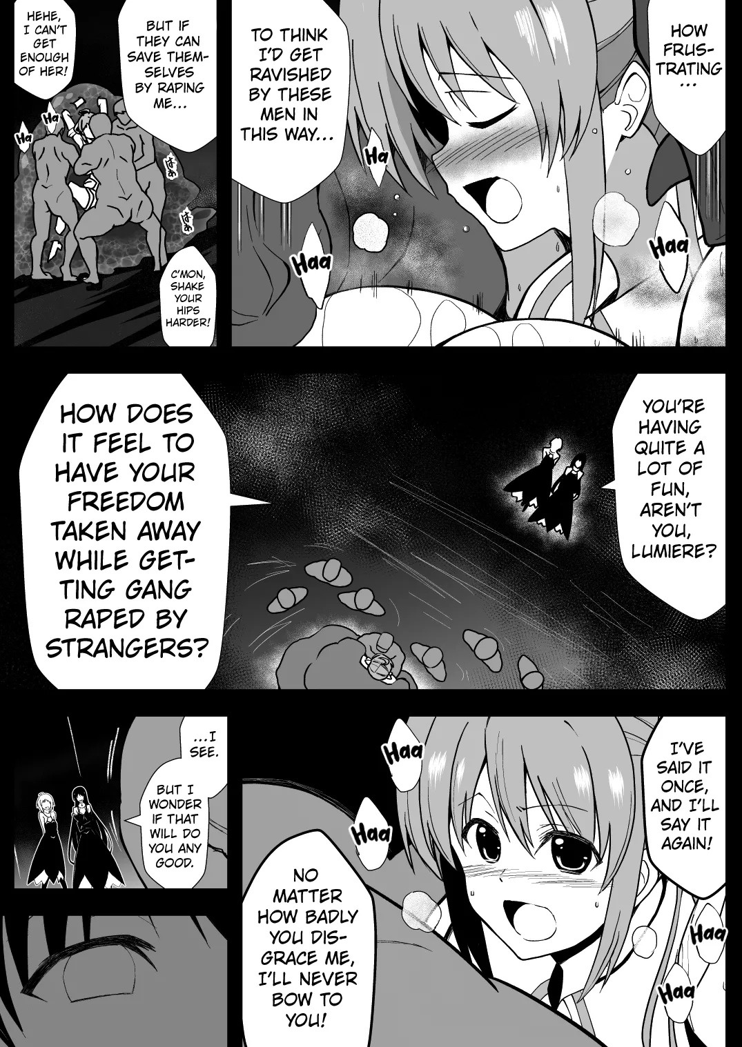 [Milk Dipper] Rankou Tenshi Lumiere ~ Suraimu wo Harama sa re Otoko-tachi ni Rinkan [English] [Kuraudo] - Page 46