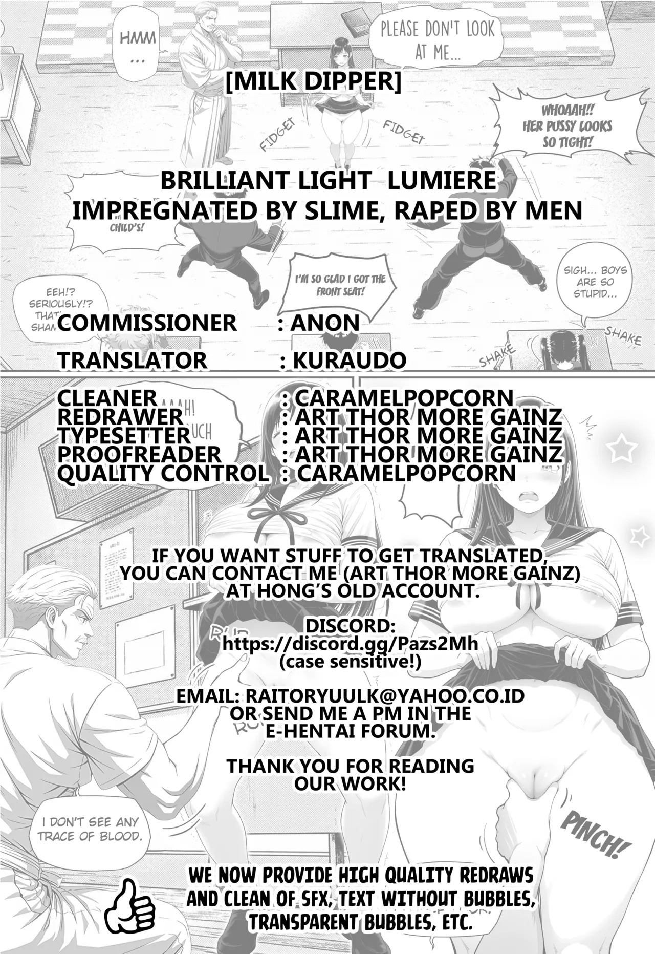 [Milk Dipper] Rankou Tenshi Lumiere ~ Suraimu wo Harama sa re Otoko-tachi ni Rinkan [English] [Kuraudo] - Page 67