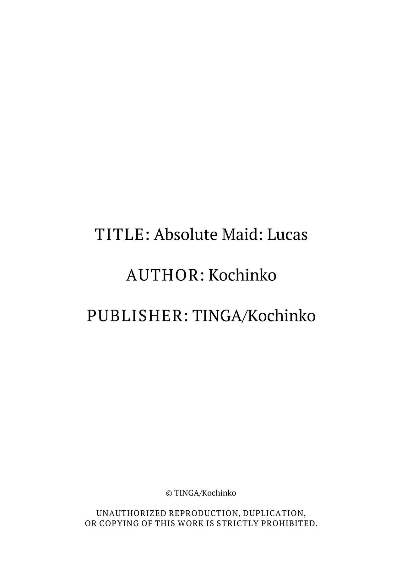 [TINGA (Kochinko)] Absolute Maid - Lucas [English] - Page 35