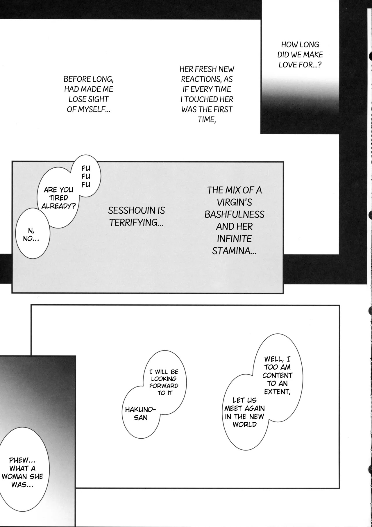 (C107) [3V2Umezakoori70 (Midou Pengin)] Hakuno wa Mujihi na Tsuki no Joou Kanketsu Hen (Fate/Extra) [English] - Page 38
