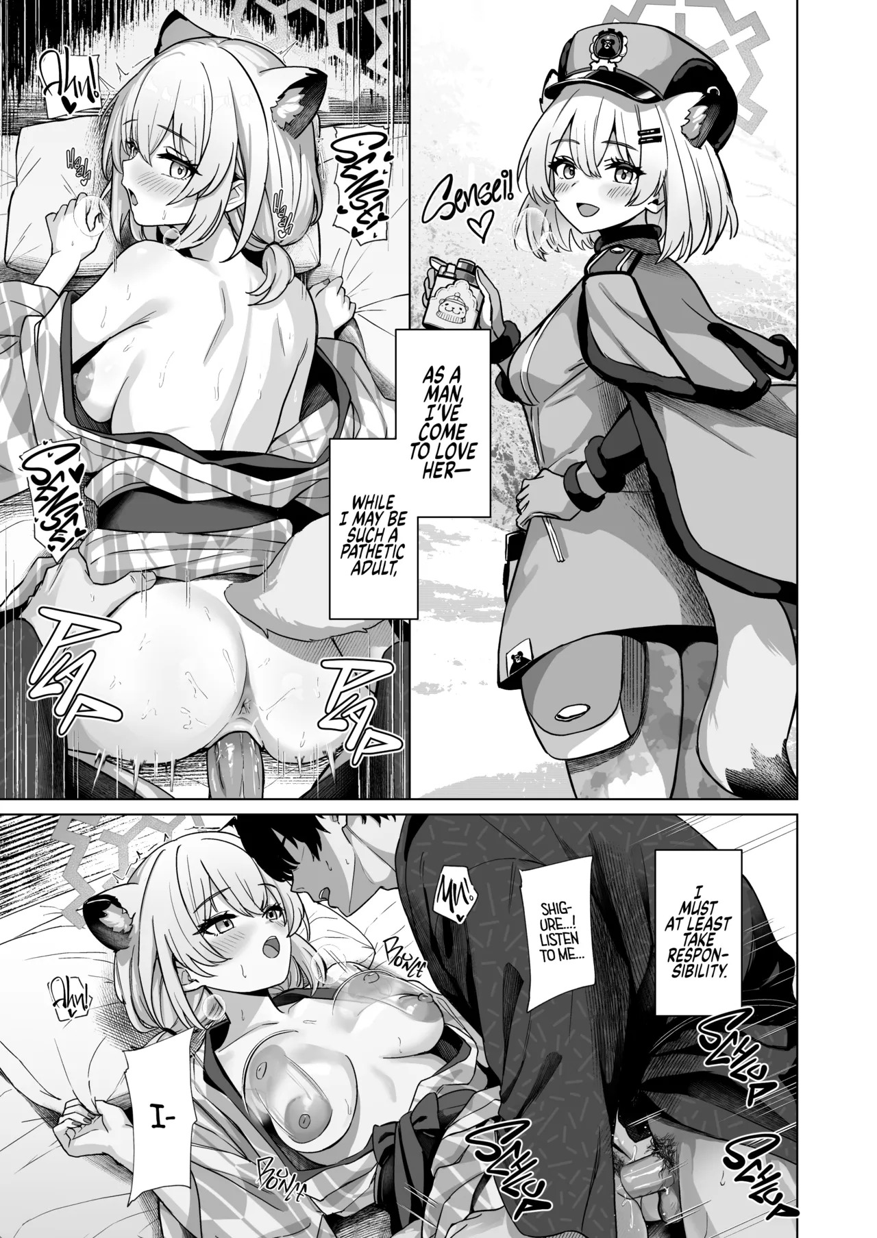[BINZOKO (Shinomi)] Shigure wa Yuki o Torakashite | The Autumn Rain Melts The Snow (Blue Archive) [English] [Douzo Lad Translations + The White Line] [Digital] [Decensored] - Page 20